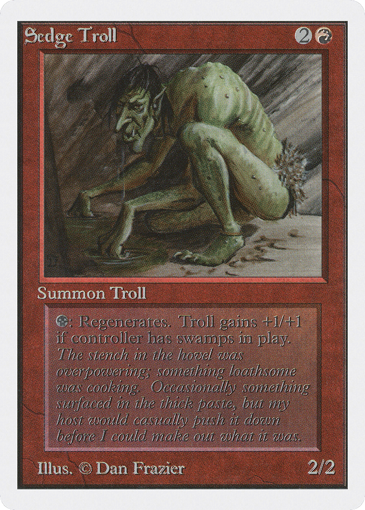 Sedge Troll — Unlimited Edition — Magic: The Gathering
