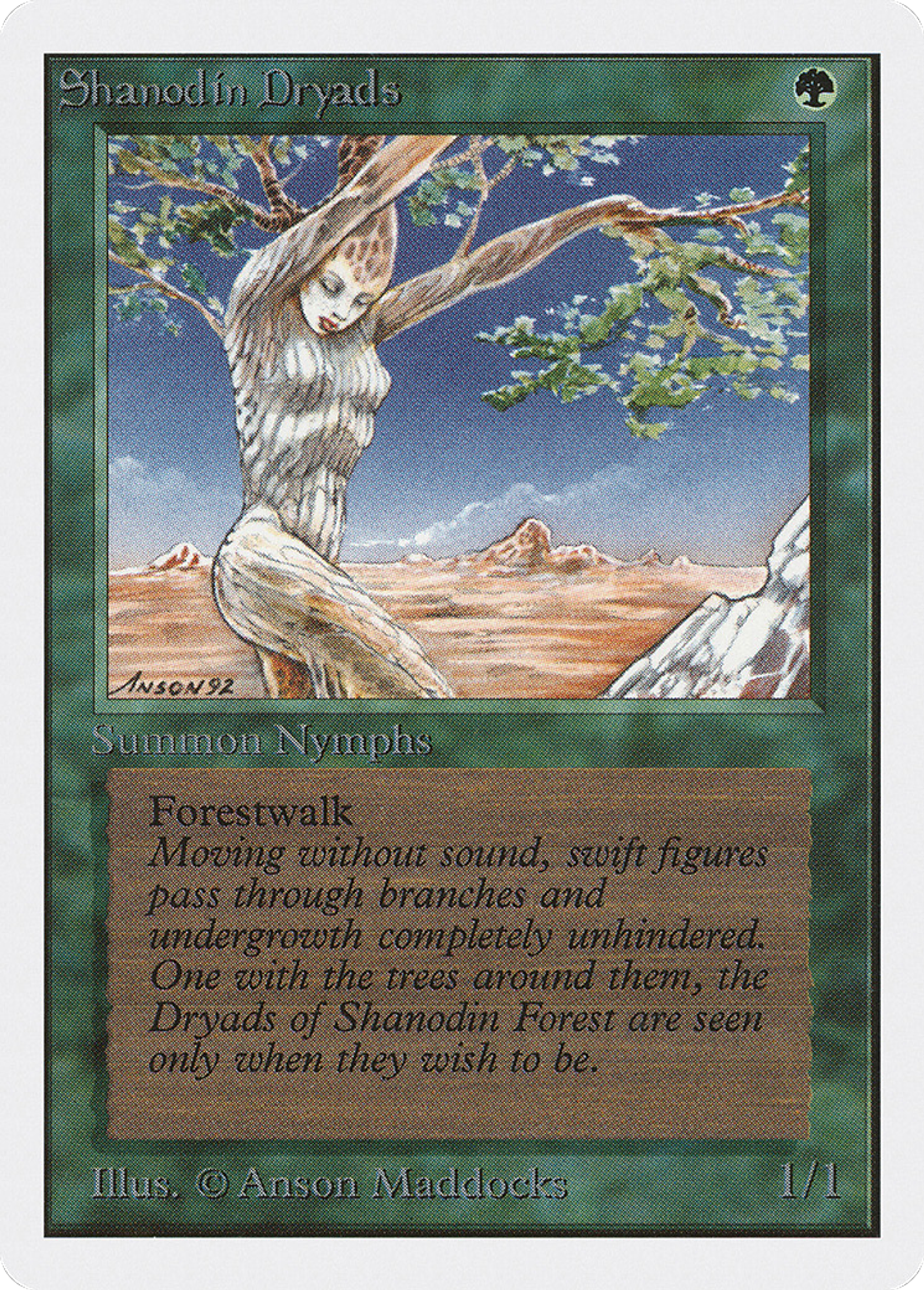 Shanodin Dryads — Unlimited Edition — Magic: The Gathering
