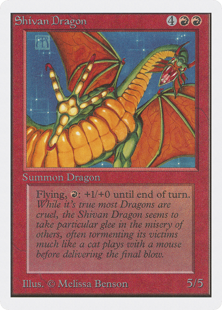 Shivan Dragon — Unlimited Edition — Magic: The Gathering