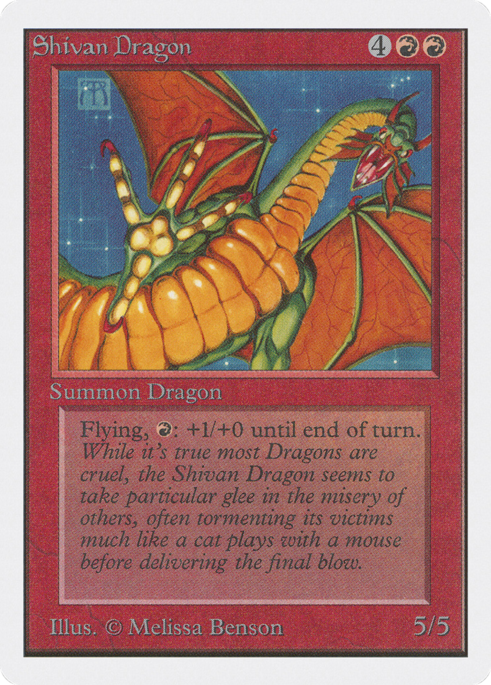 Shivan Dragon — Unlimited Edition — Magic: The Gathering