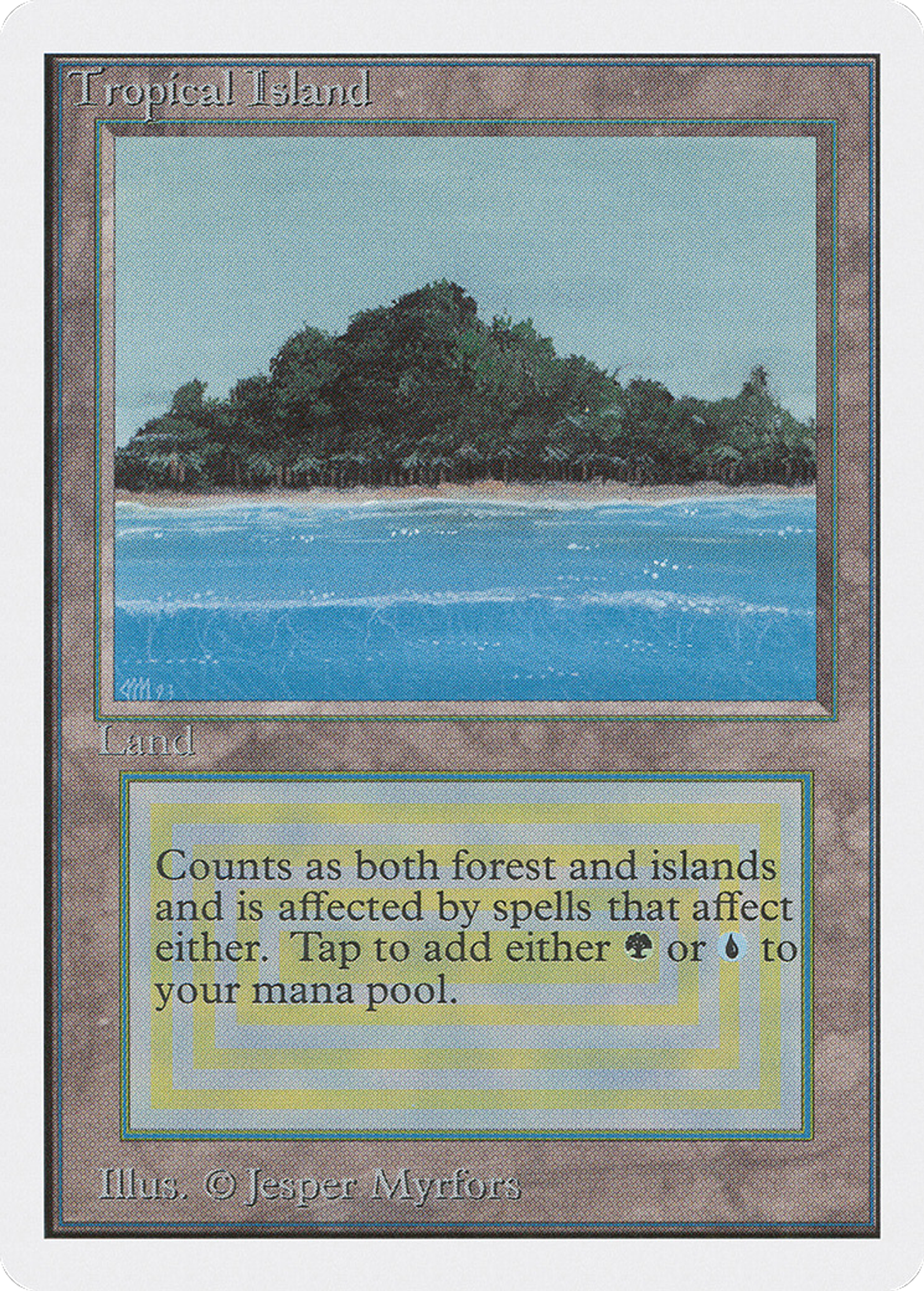 Tropical Island — Unlimited Edition — Magic: The Gathering