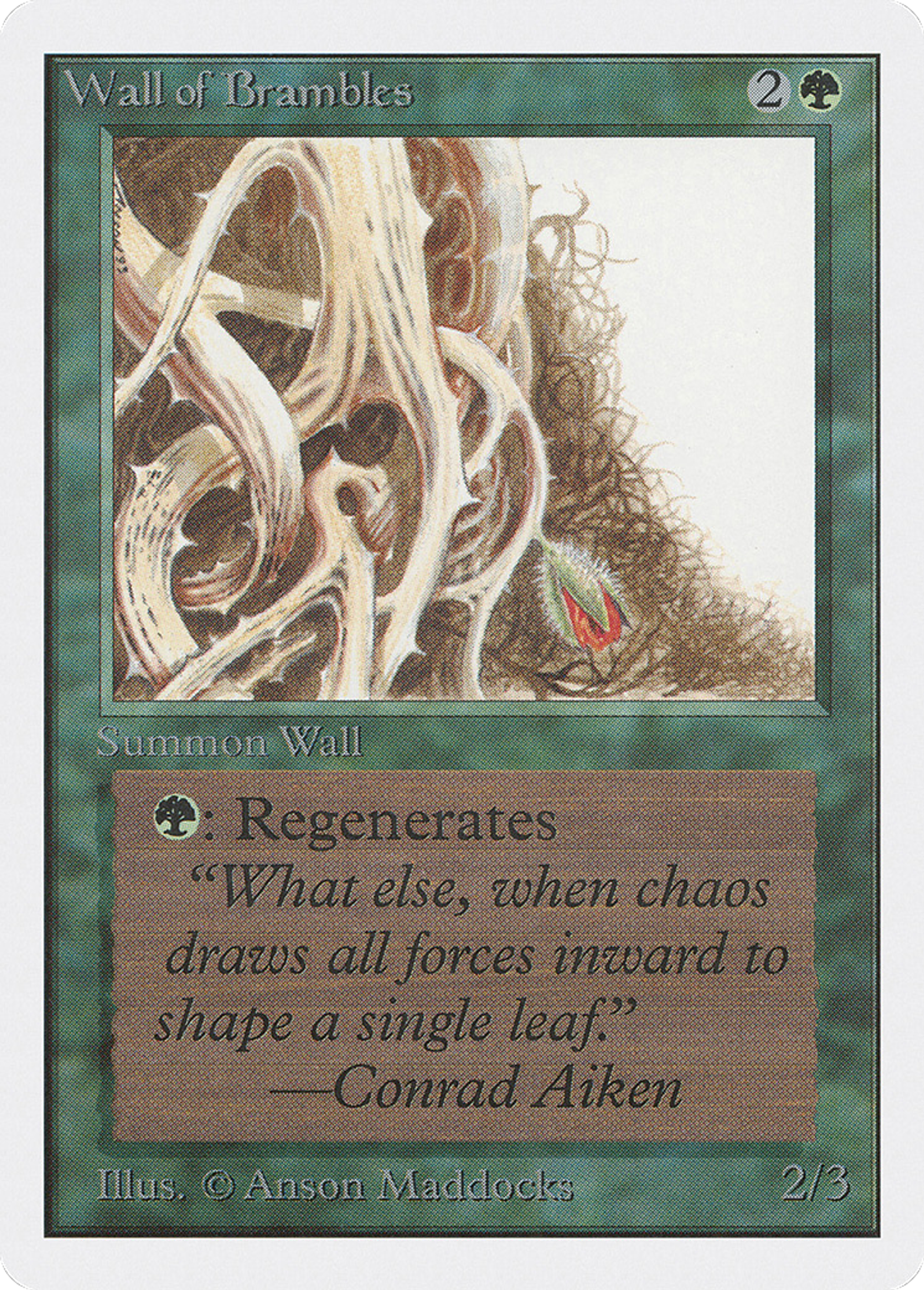 Wall of Brambles — Unlimited Edition — Magic: The Gathering