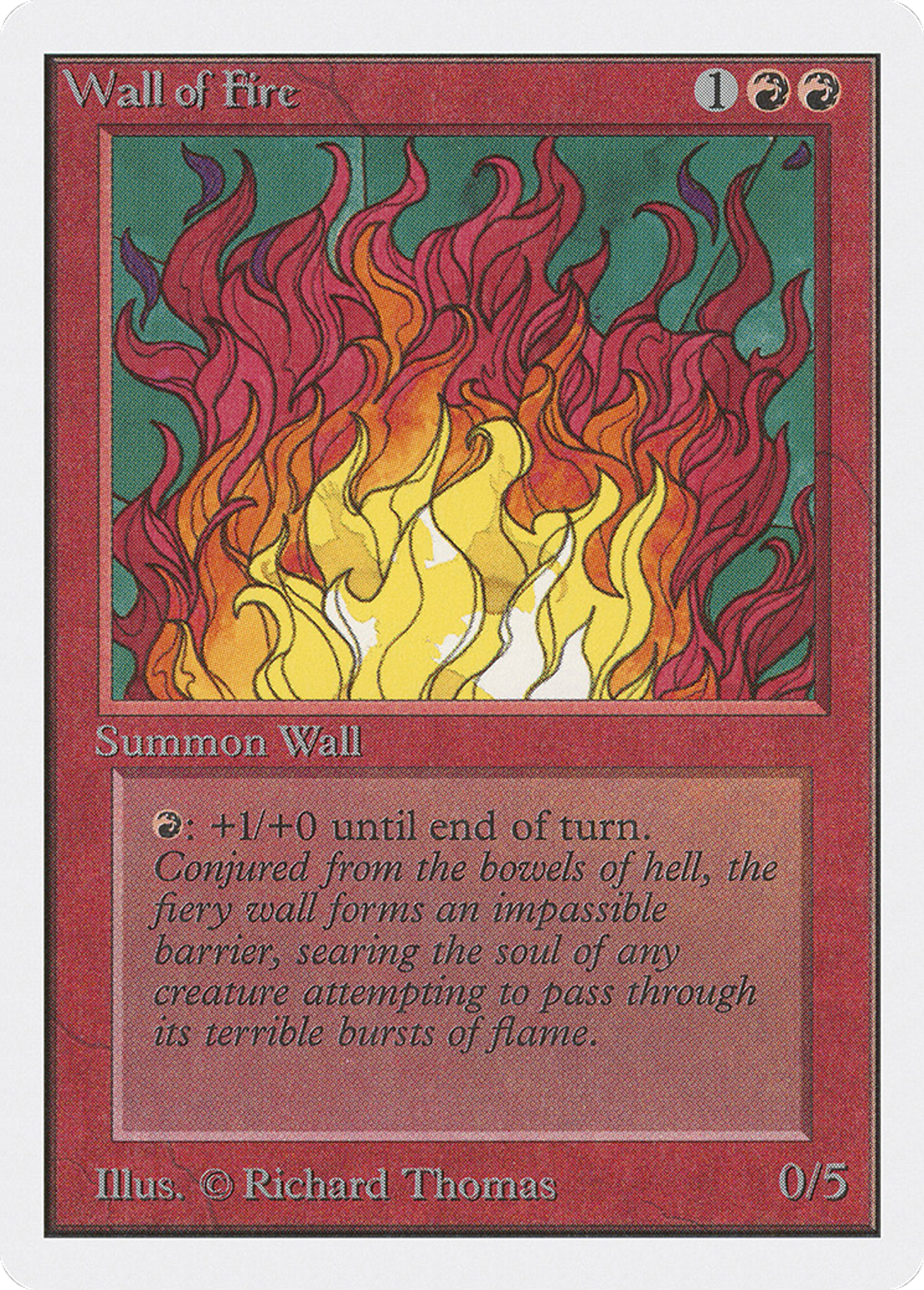 Wall of Fire — Unlimited Edition — Magic: The Gathering