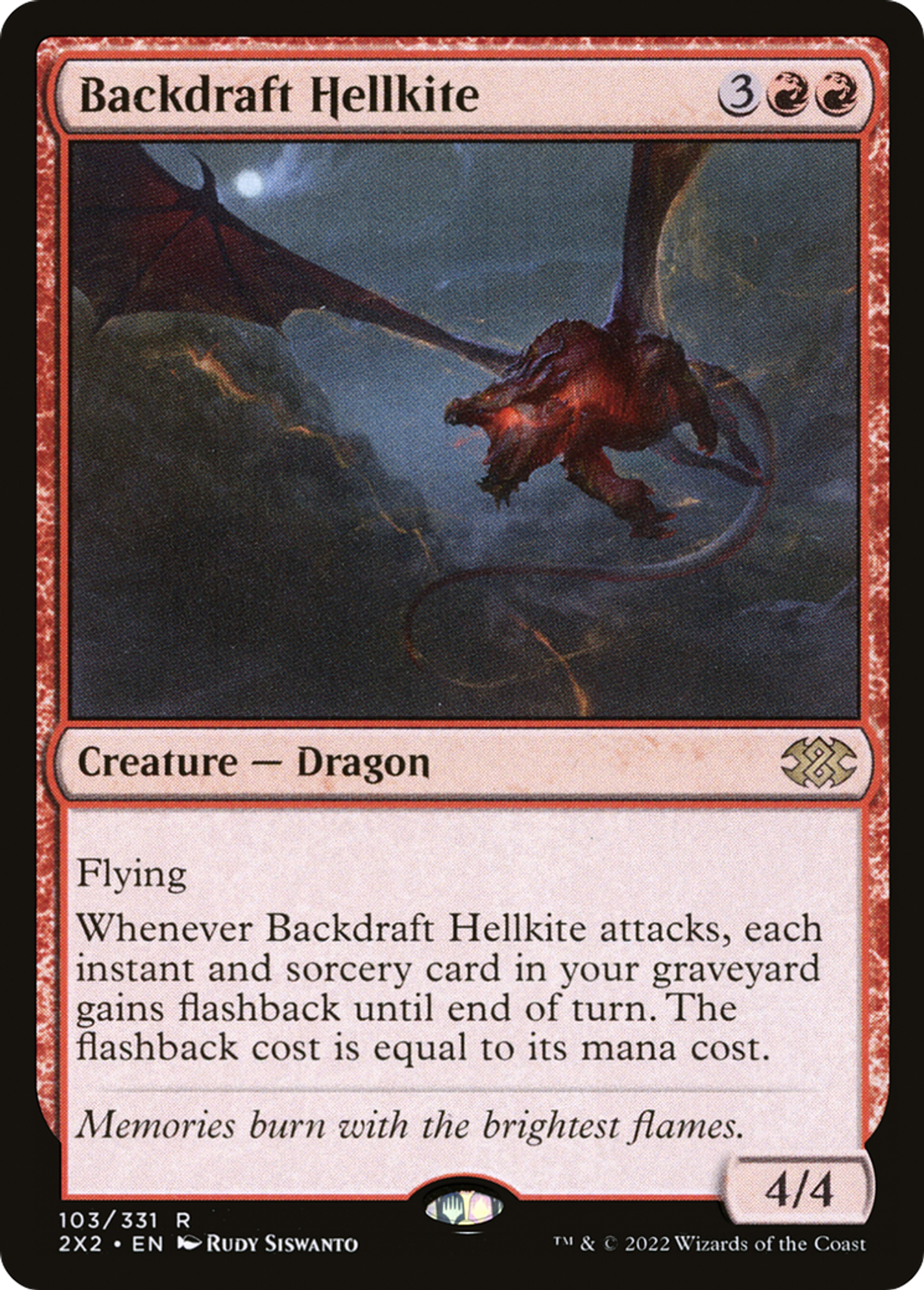 Backdraft Hellkite — Double Masters 2022 — Magic: The Gathering