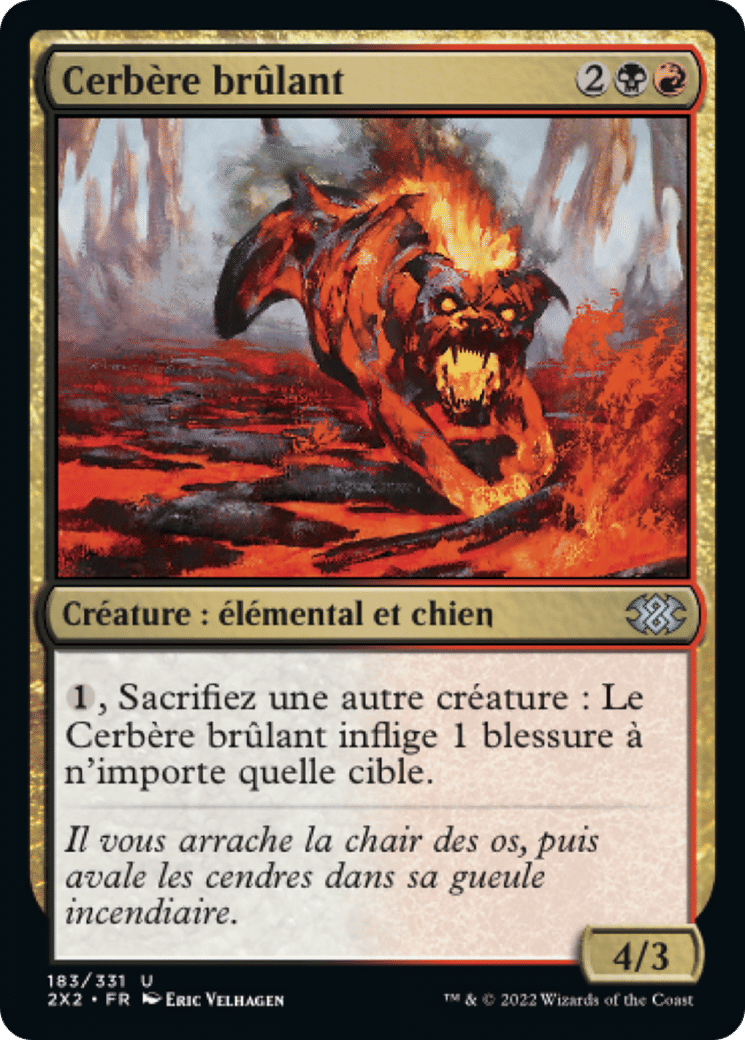 Cerbère brûlant — Double Masters 2022 — Magic: The Gathering
