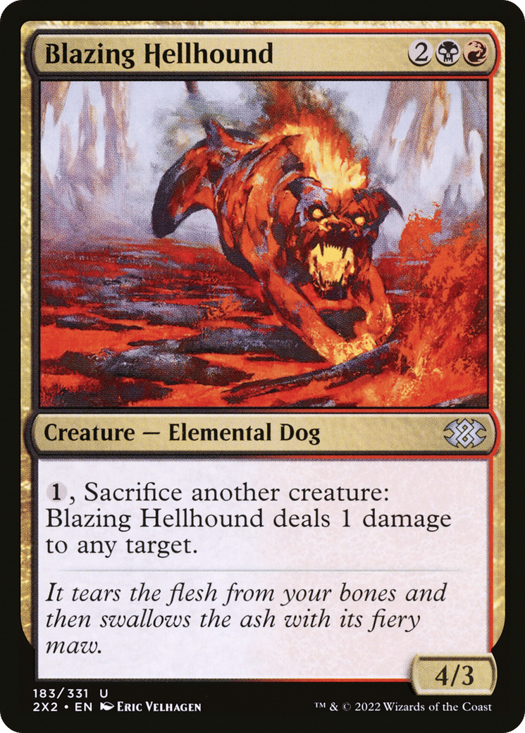 Blazing Hellhound from Double Masters 2022 - Magic: The Gathering