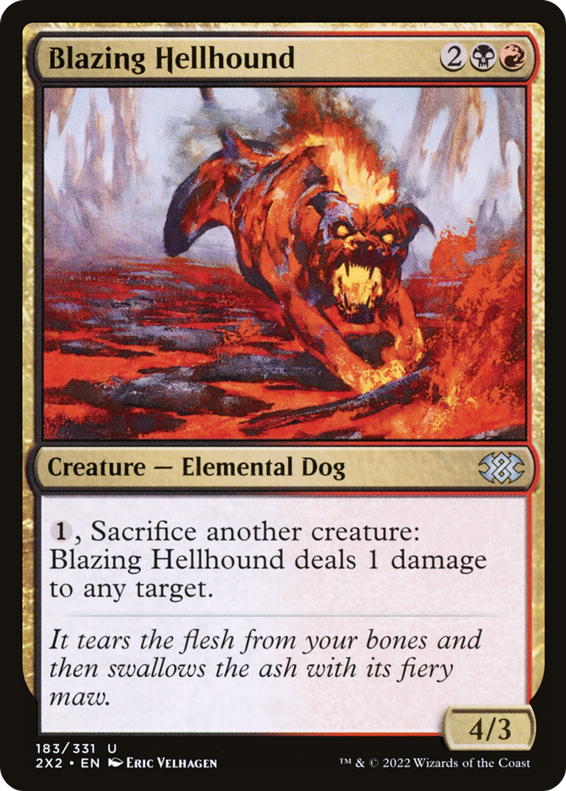 Cerbère brûlant — Double Masters 2022 — Magic: The Gathering