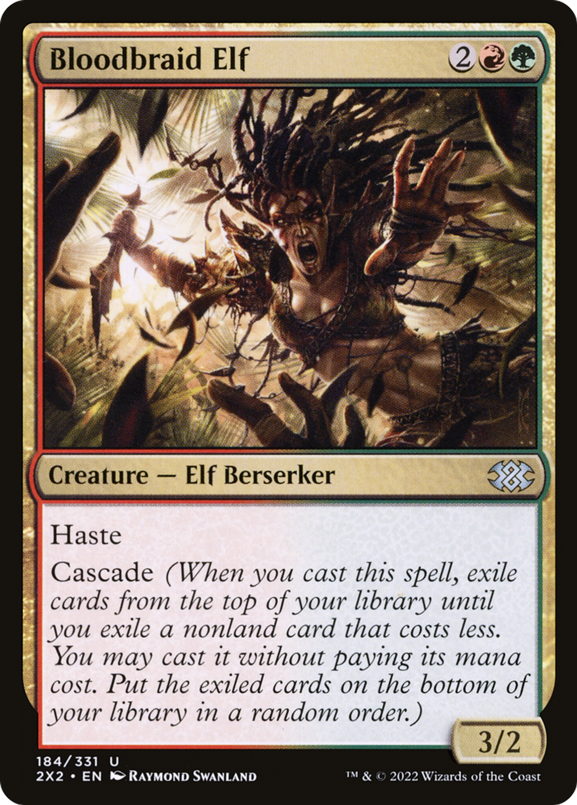 Elfe aux Nattes sanguinolentes — Double Masters 2022 — Magic: The Gathering