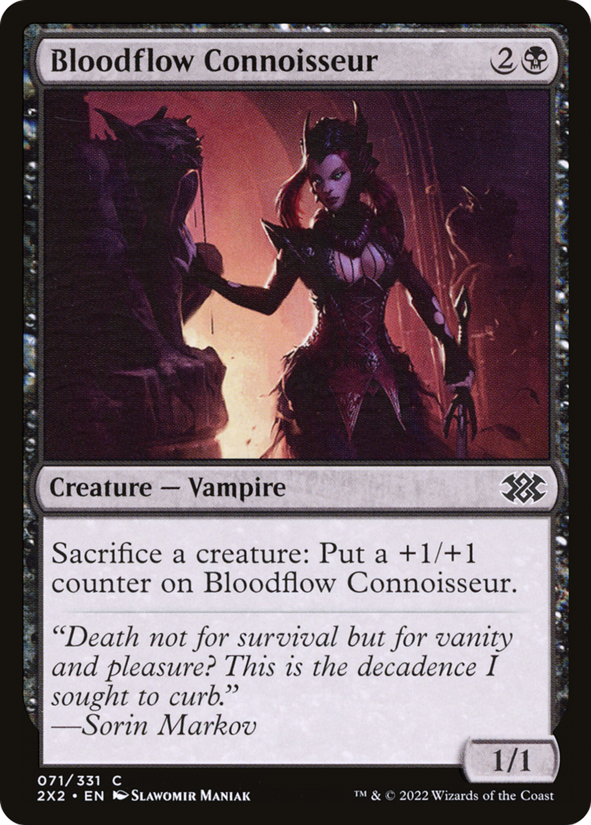 Bloodflow Connoisseur — Double Masters 2022 — Magic: The Gathering