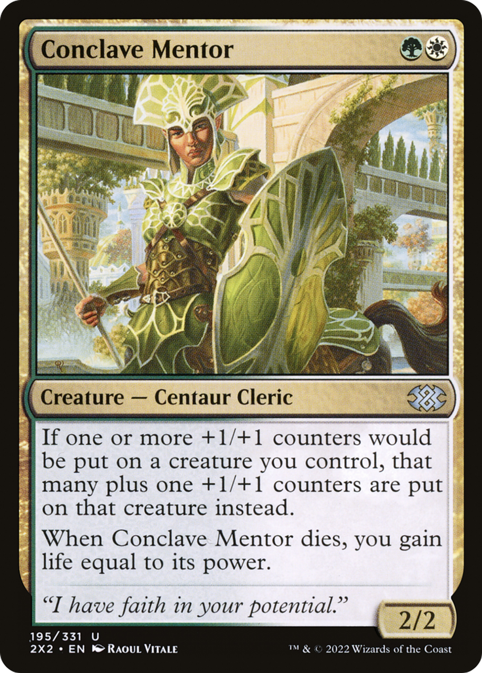 Conclave Mentor — Double Masters 2022 — Magic: The Gathering