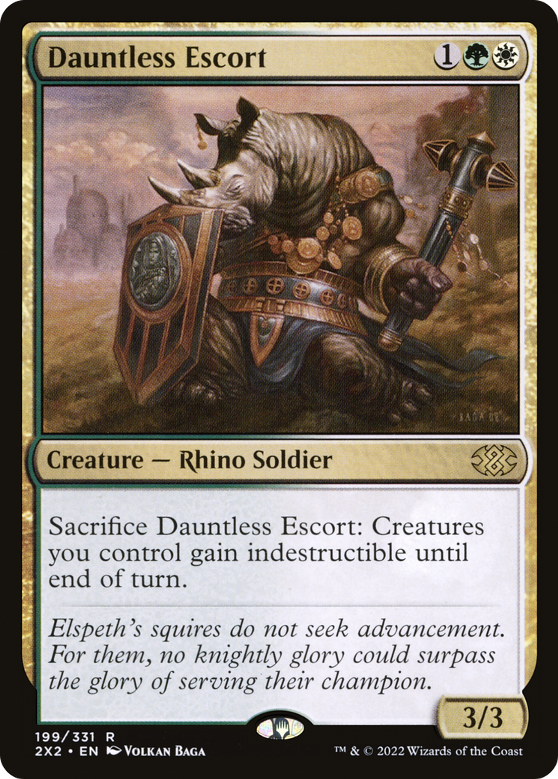 Escorte intrépide — Double Masters 2022 — Magic: The Gathering
