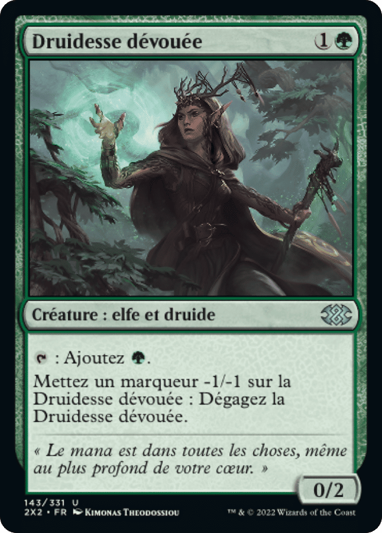 Druidesse dévouée — Double Masters 2022 — Magic: The Gathering