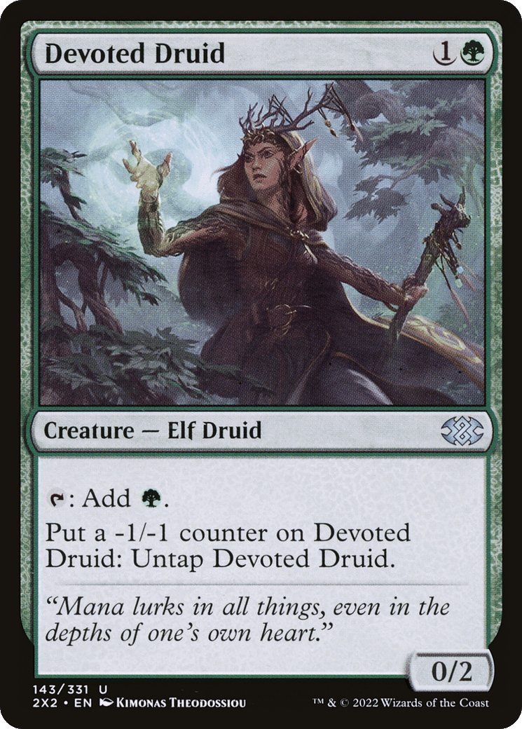 Devoted Druid — Double Masters 2022 — Magic: The Gathering