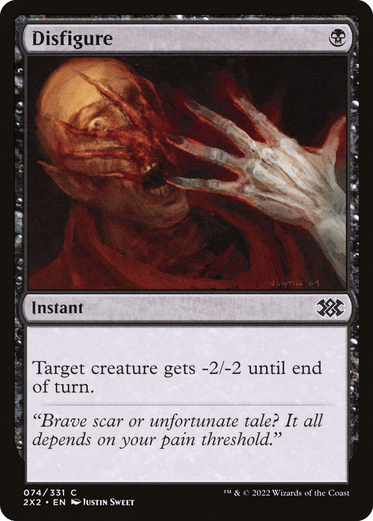 Disfigure — Double Masters 2022 — Magic: The Gathering