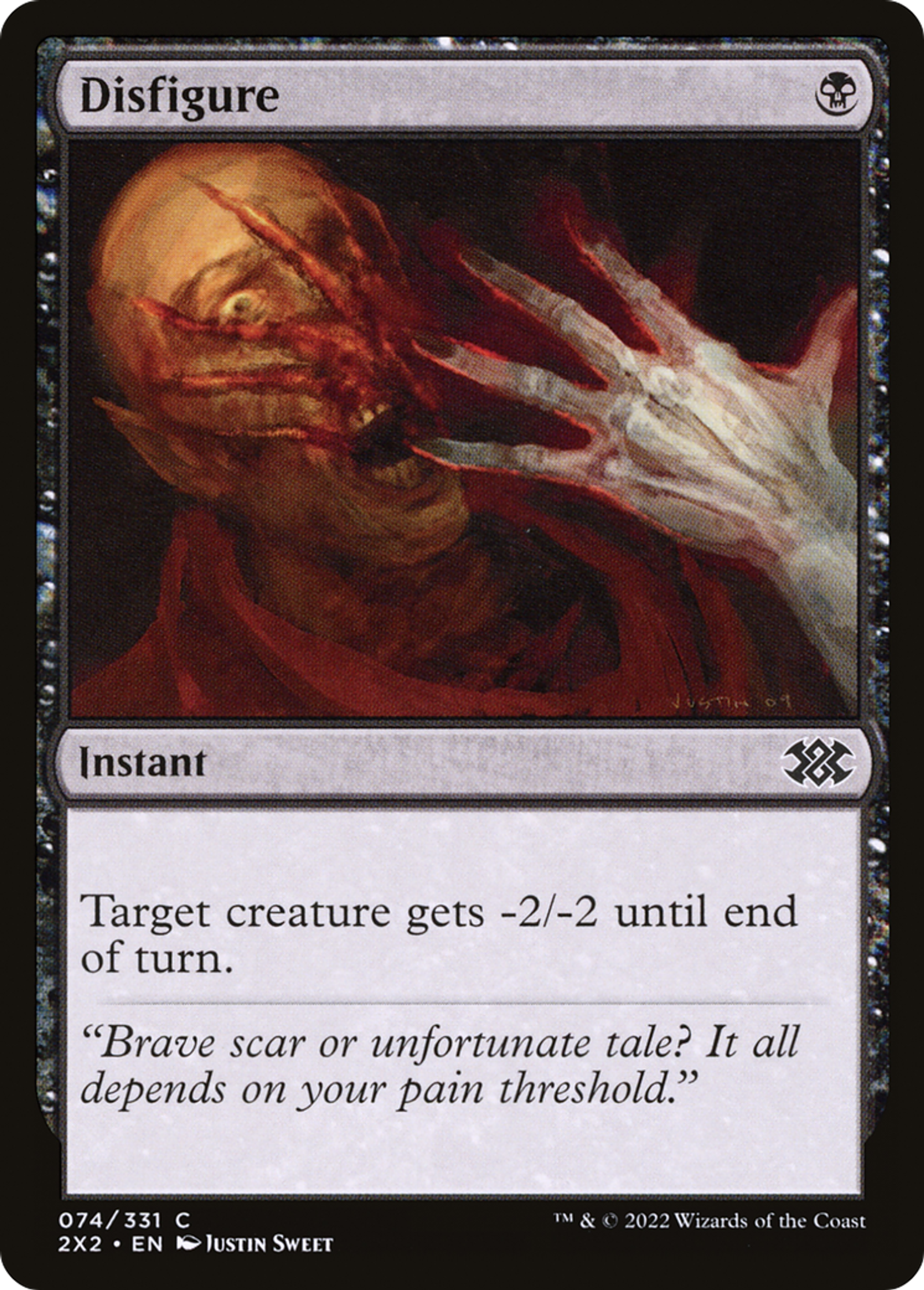 Disfigure — Double Masters 2022 — Magic: The Gathering