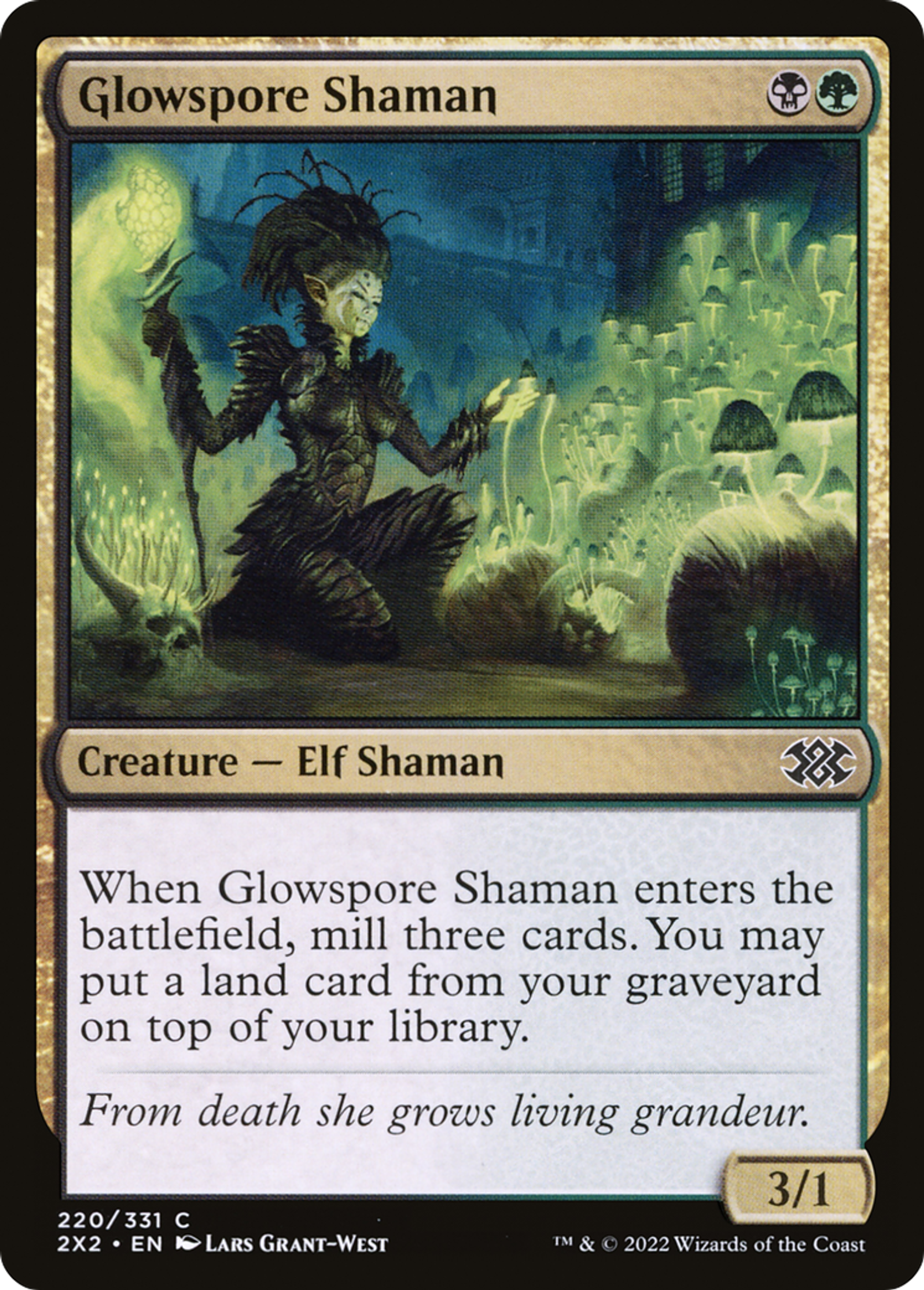 Glowspore Shaman — Double Masters 2022 — Magic: The Gathering
