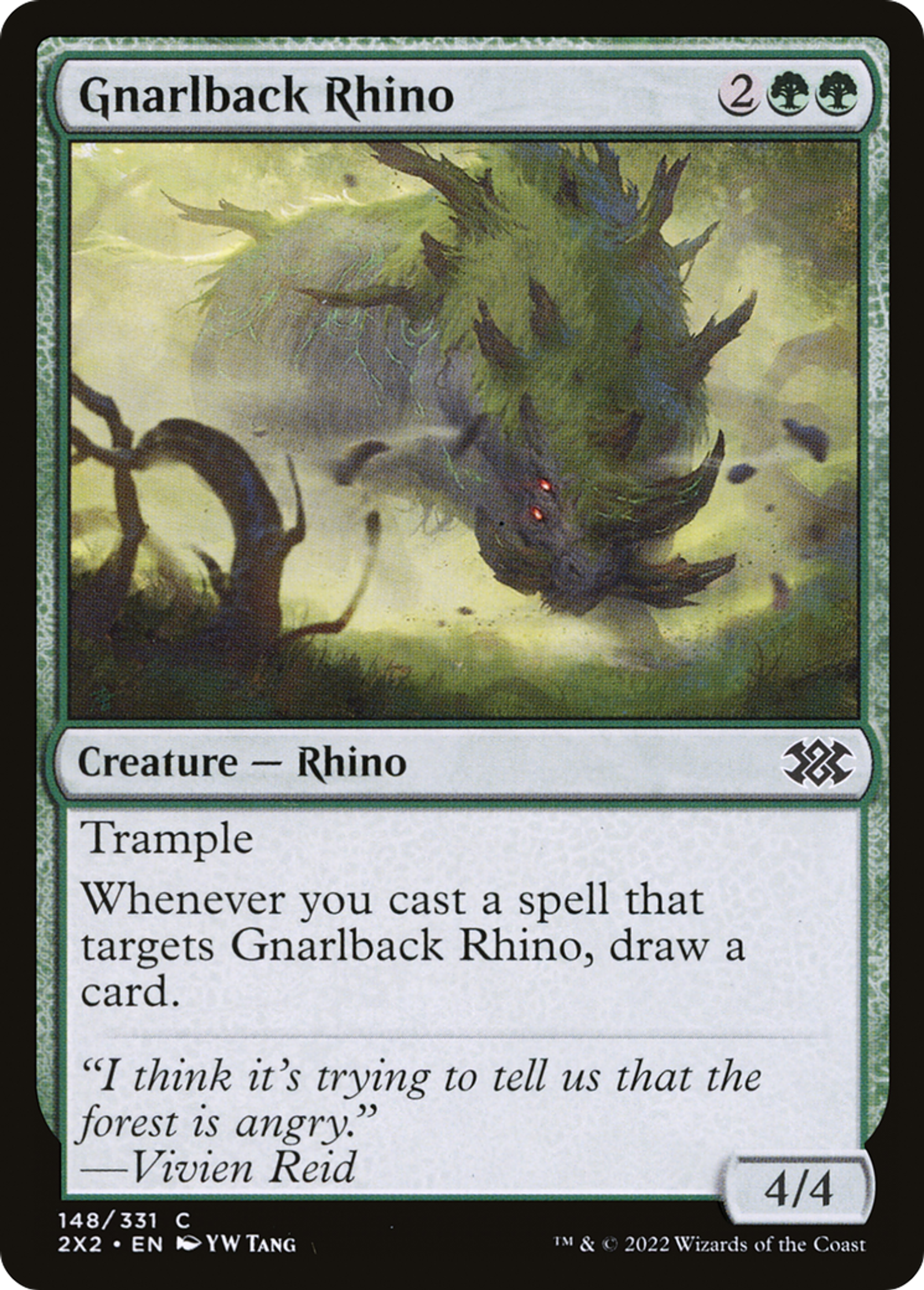 Gnarlback Rhino — Double Masters 2022 — Magic: The Gathering