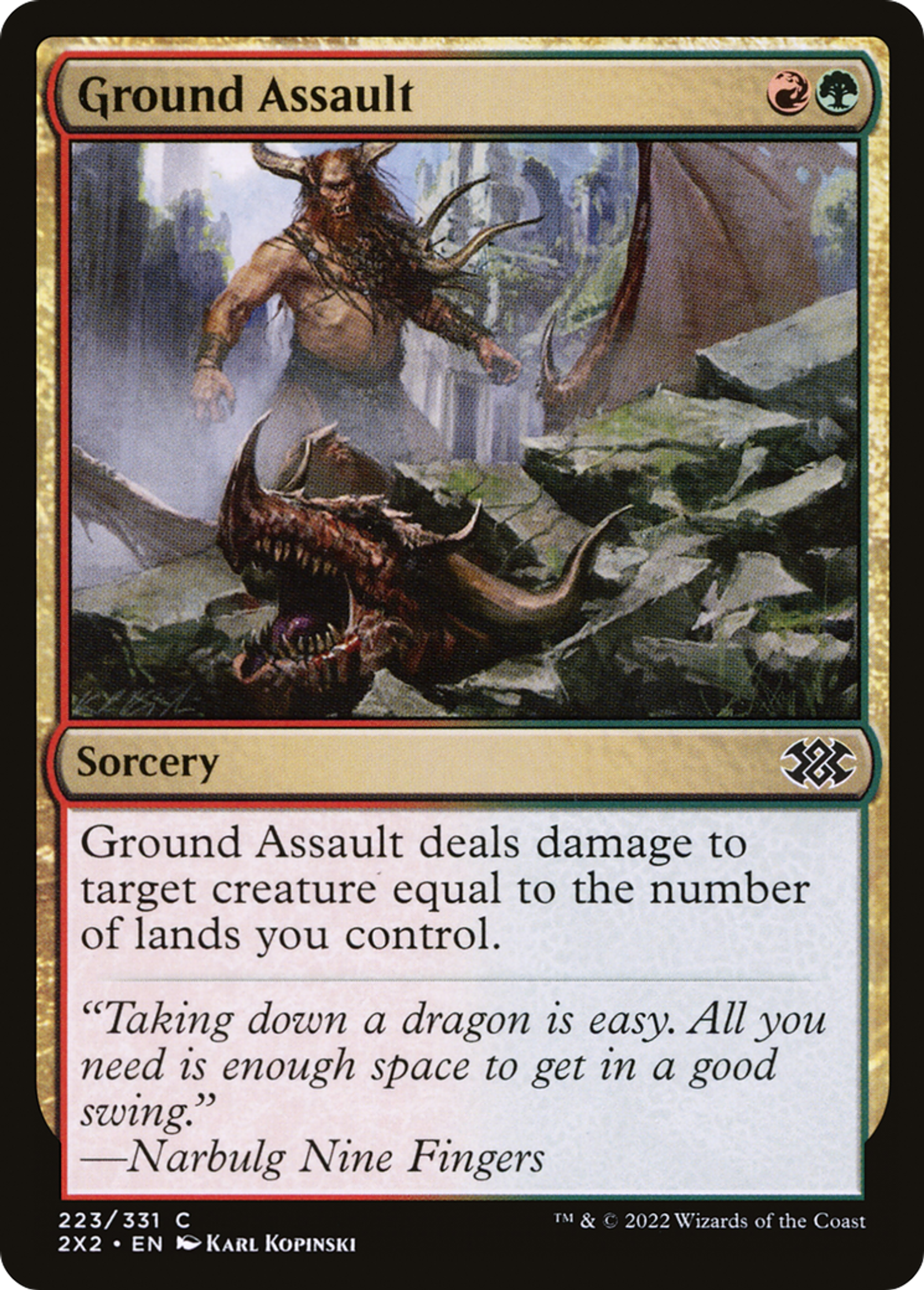 Ground Assault — Double Masters 2022 — Magic: The Gathering