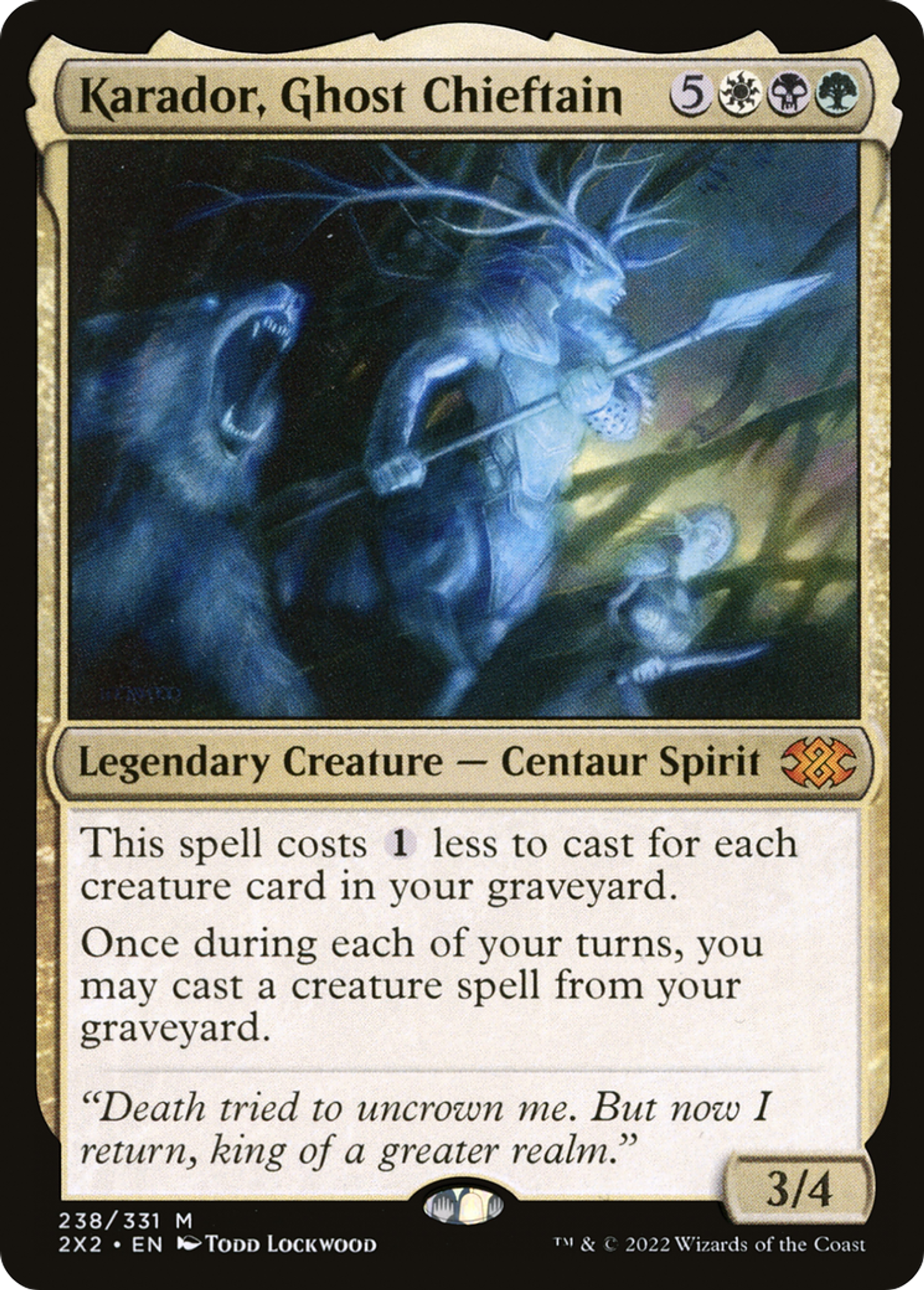 Karador, Ghost Chieftain — Double Masters 2022 — Magic: The Gathering
