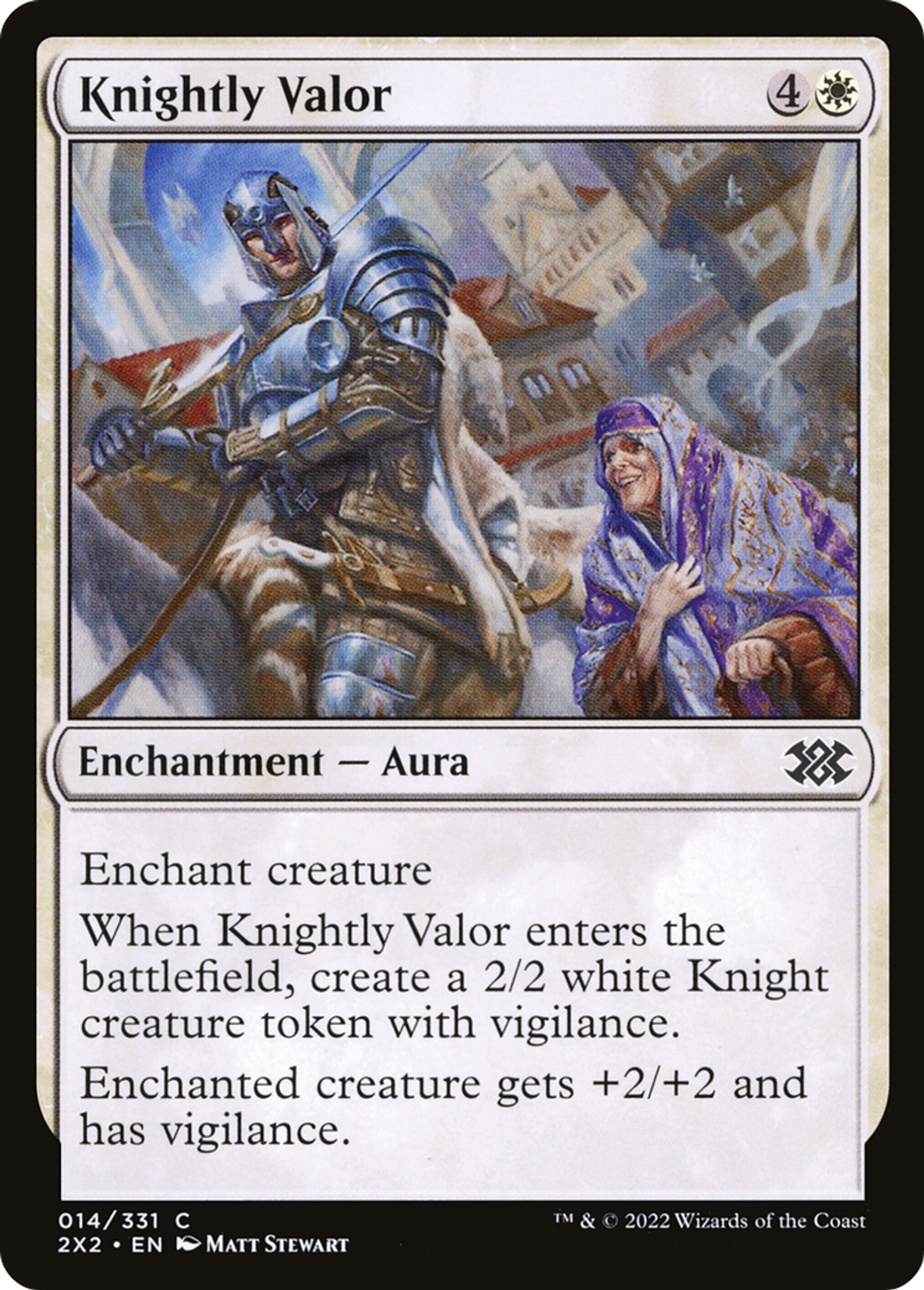Knightly Valor — Double Masters 2022 — Magic: The Gathering