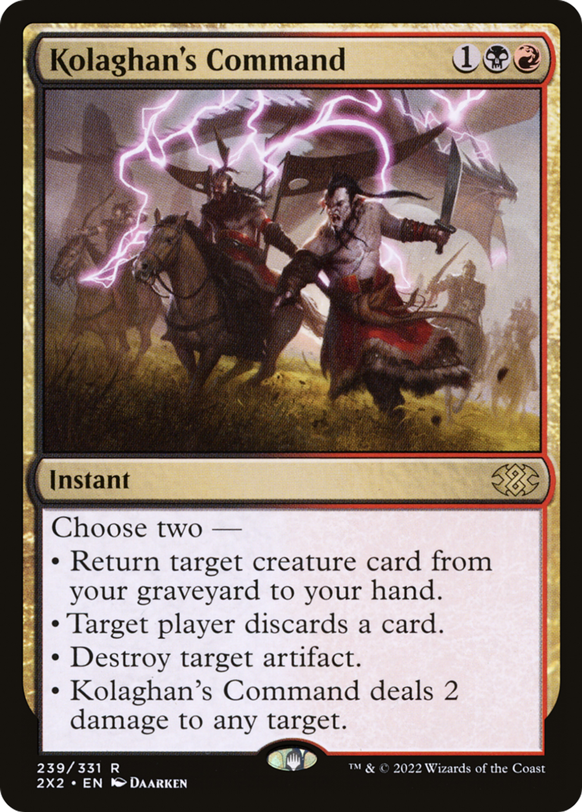 Commandement de Kolaghan — Double Masters 2022 — Magic: The Gathering