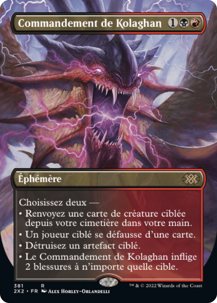 Commandement de Kolaghan — Double Masters 2022 — Magic: The Gathering