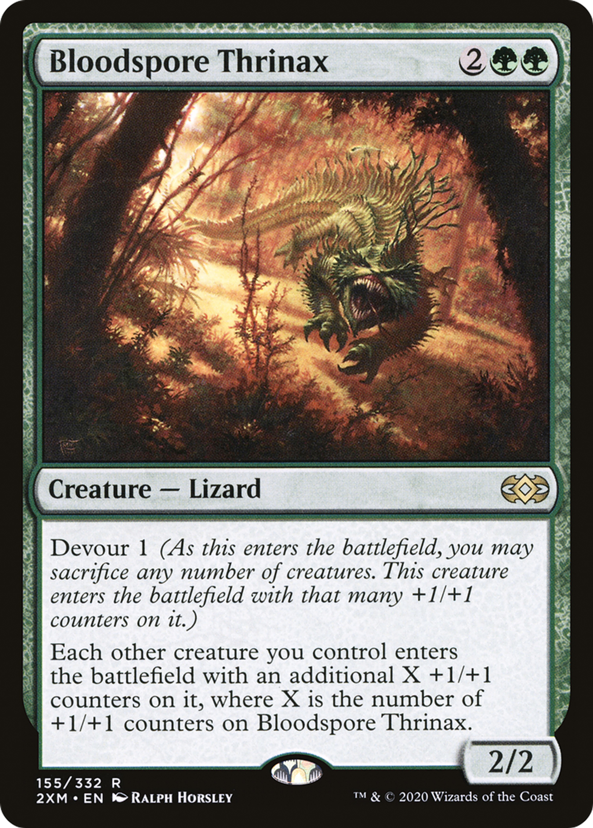 Bloodspore Thrinax — Double Masters — Magic: The Gathering