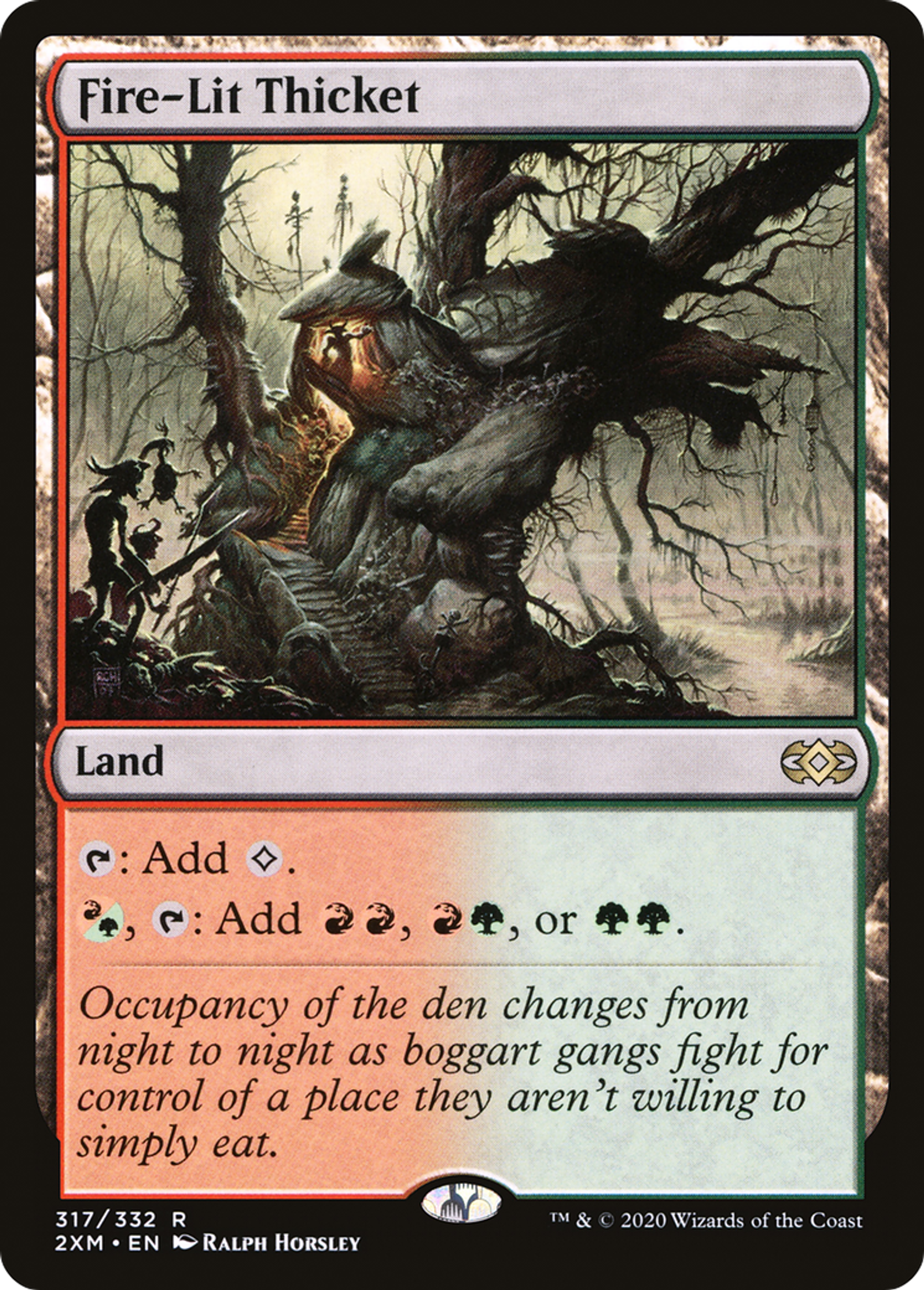 Fire-Lit Thicket — Double Masters — Magic: The Gathering