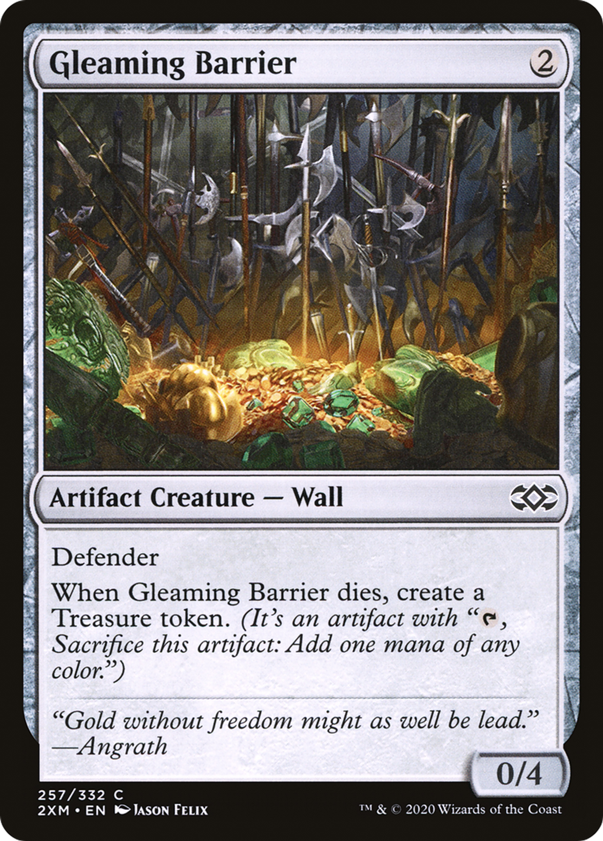Gleaming Barrier — Double Masters — Magic: The Gathering