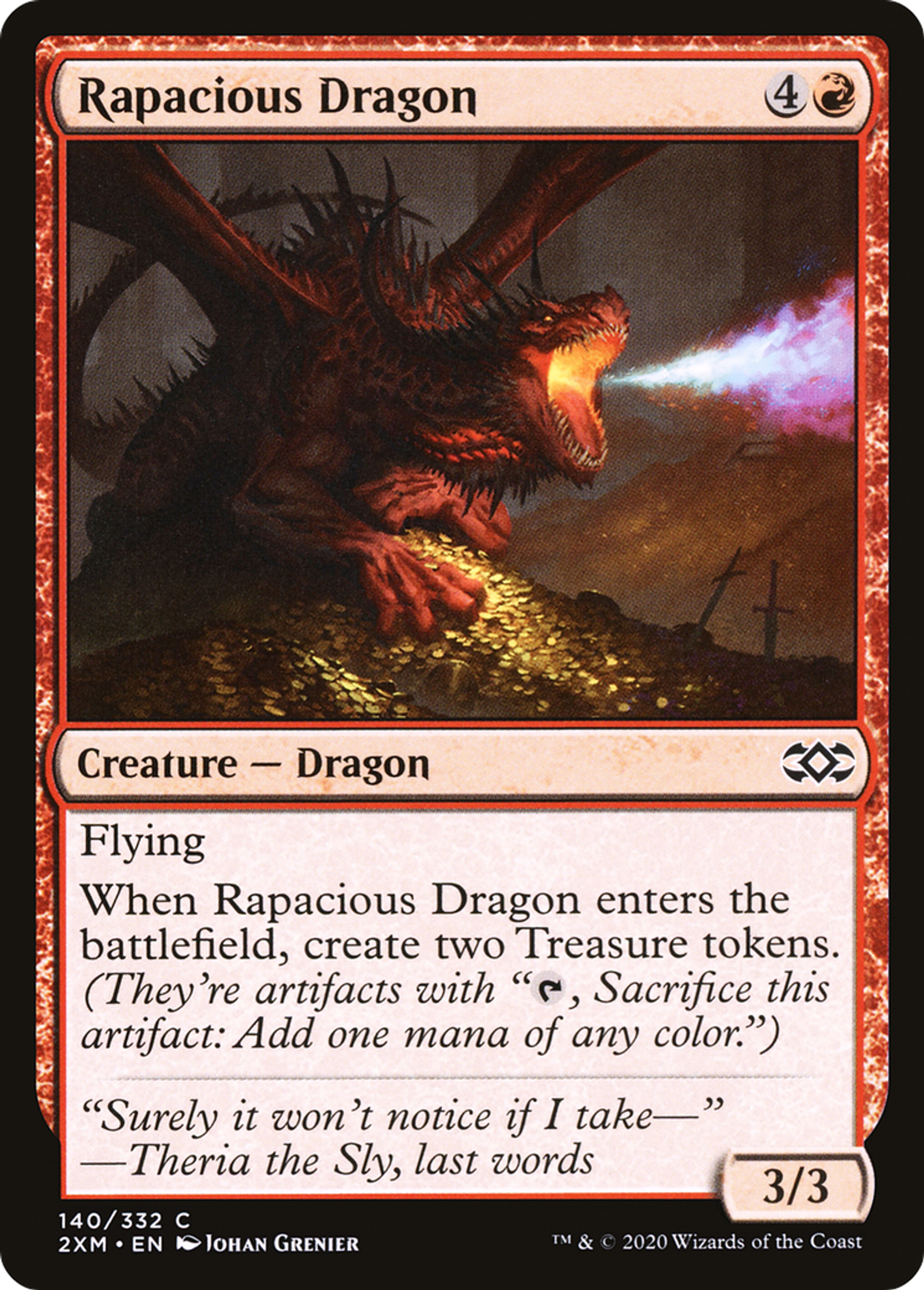 Rapacious Dragon — Double Masters — Magic: The Gathering