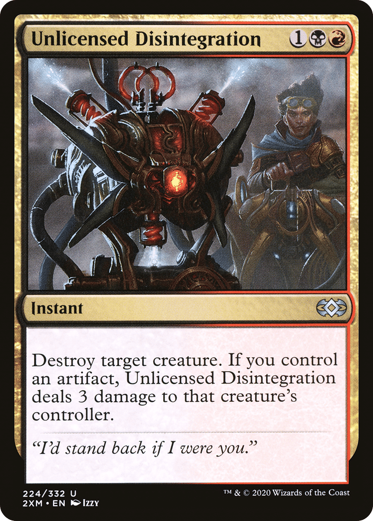 Unlicensed Disintegration — Double Masters — Magic: The Gathering