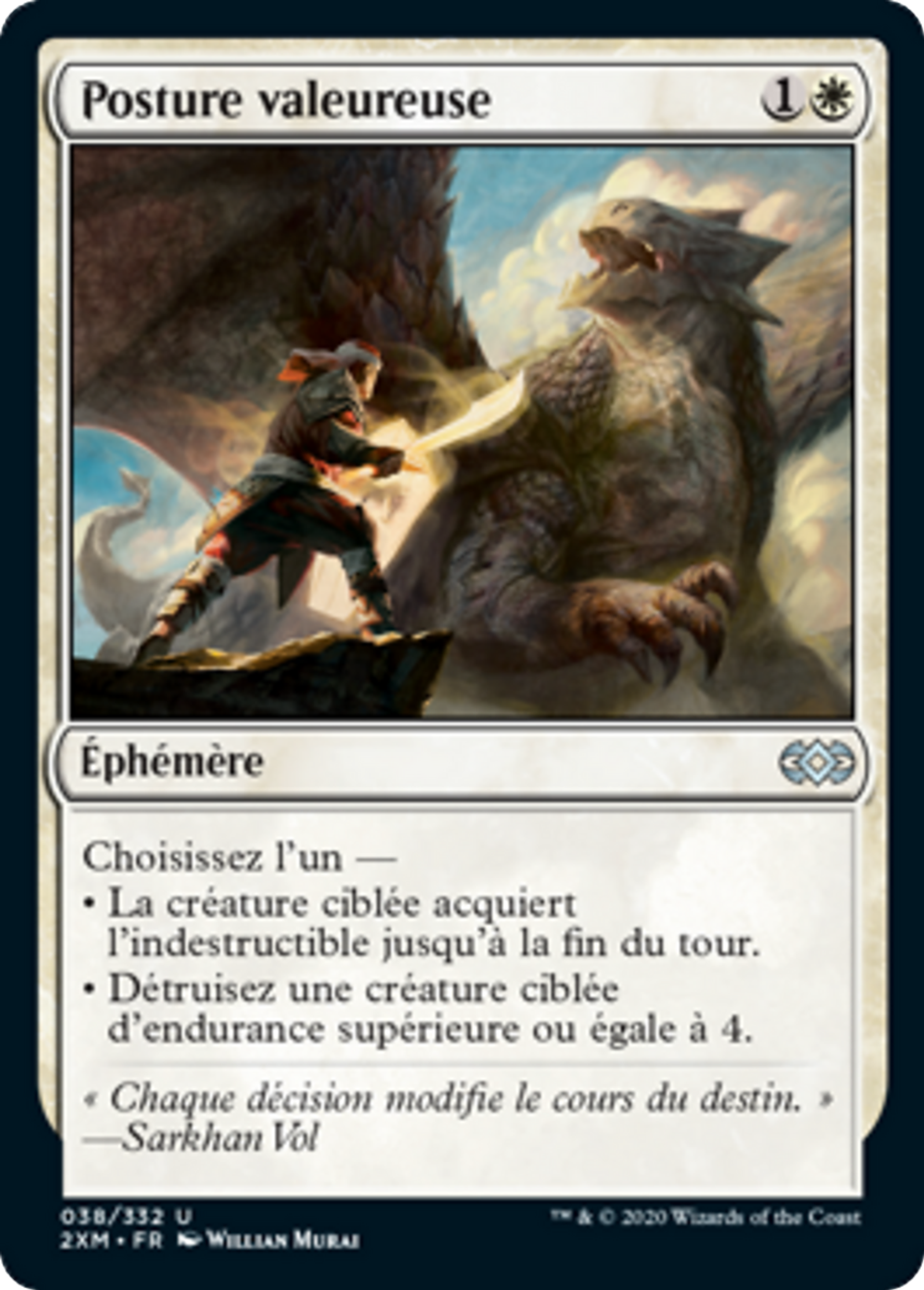 Posture valeureuse — Double Masters — Magic: The Gathering