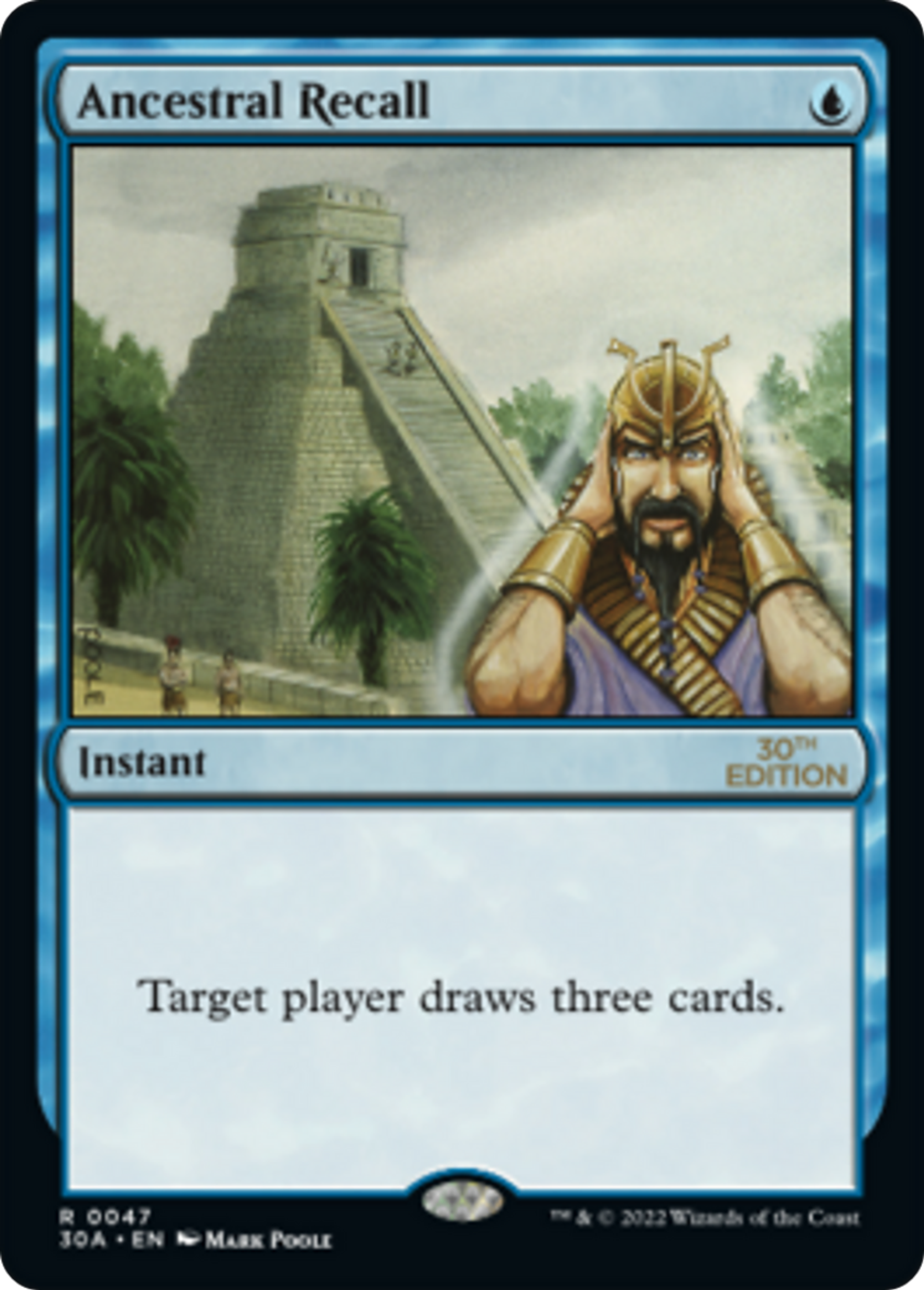 Ancestral Recall — 30th Anniversary Edition — Magic: The Gathering