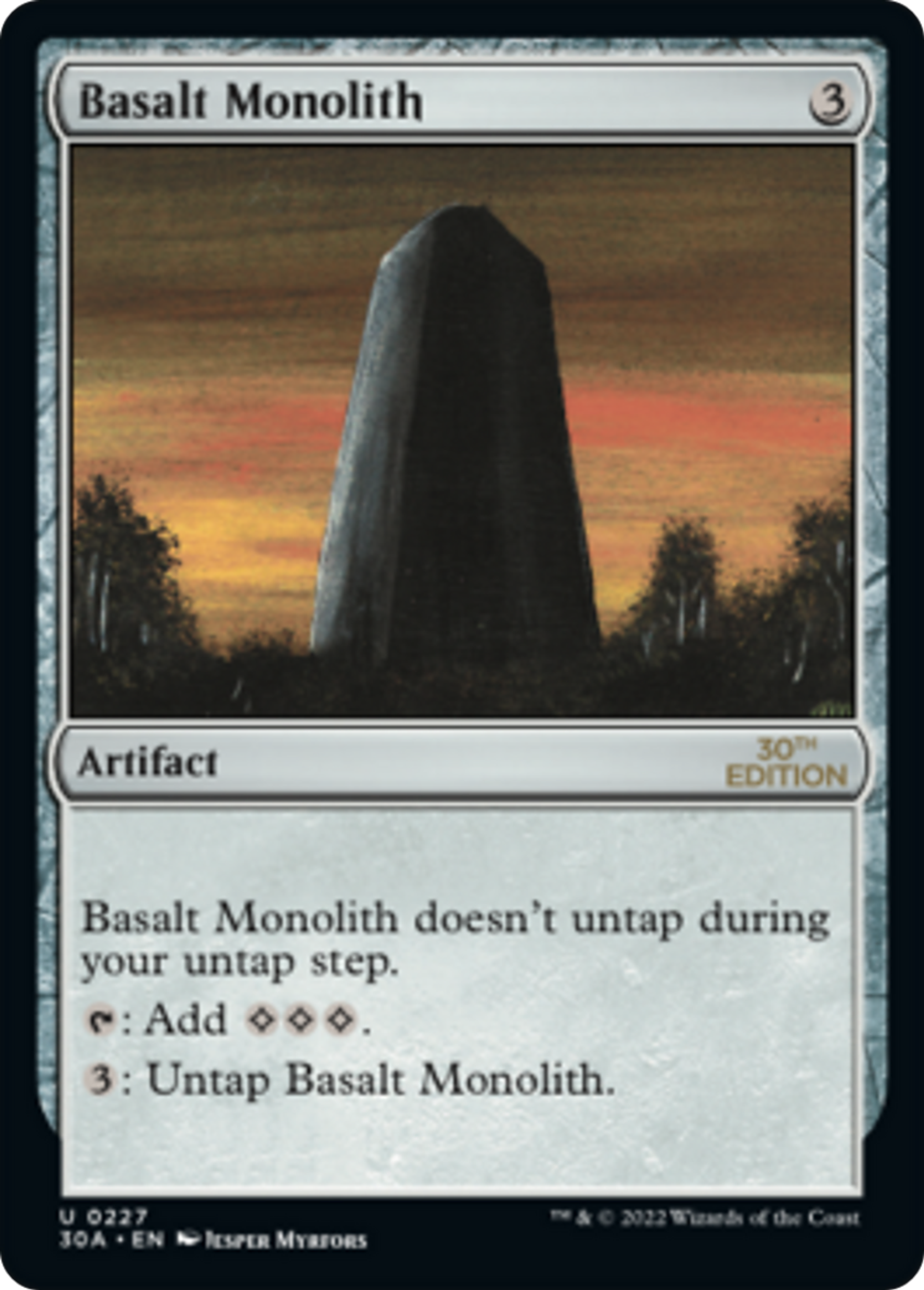 Basalt Monolith — 30th Anniversary Edition — Magic: The Gathering