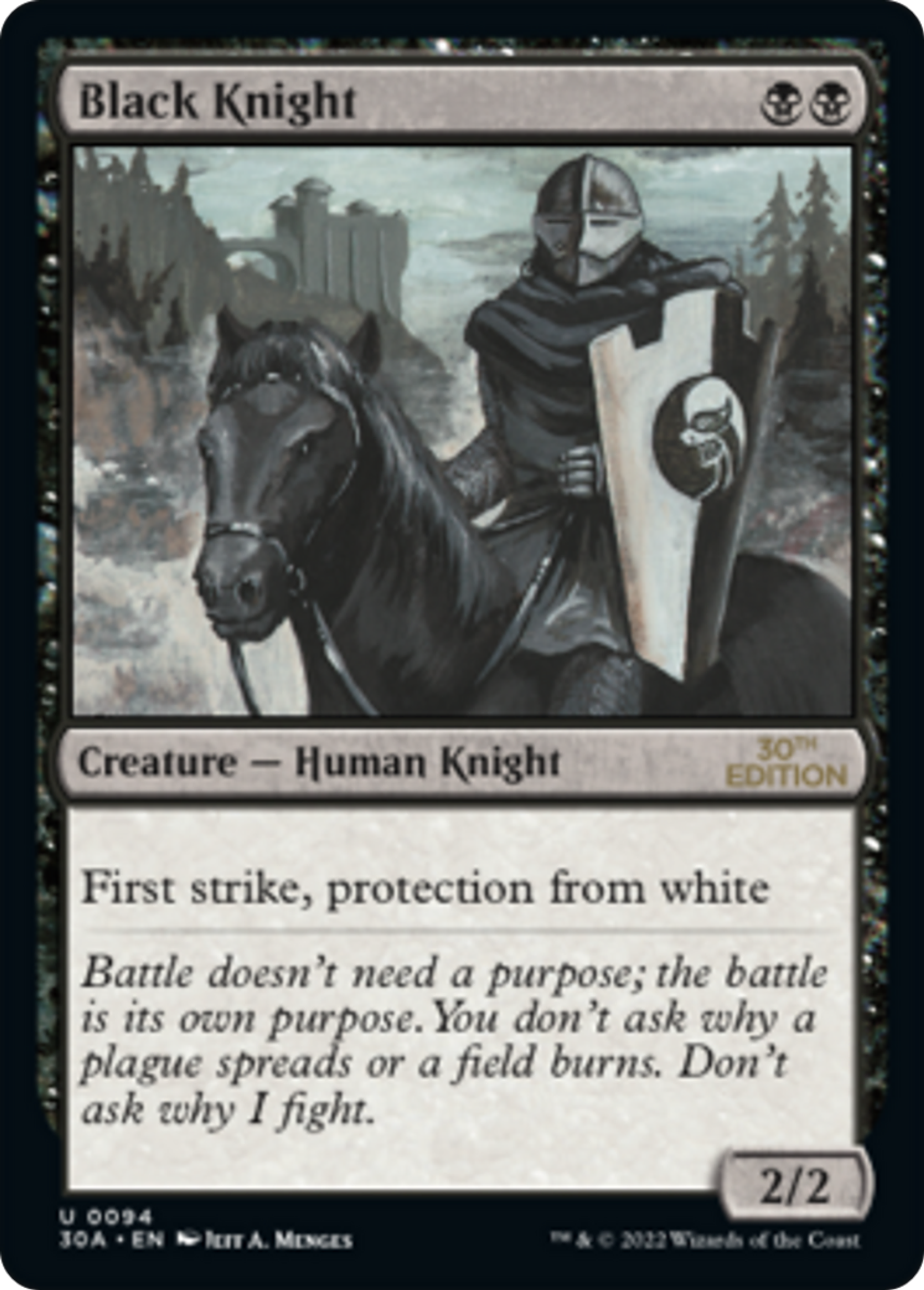 Black Knight — 30th Anniversary Edition — Magic: The Gathering