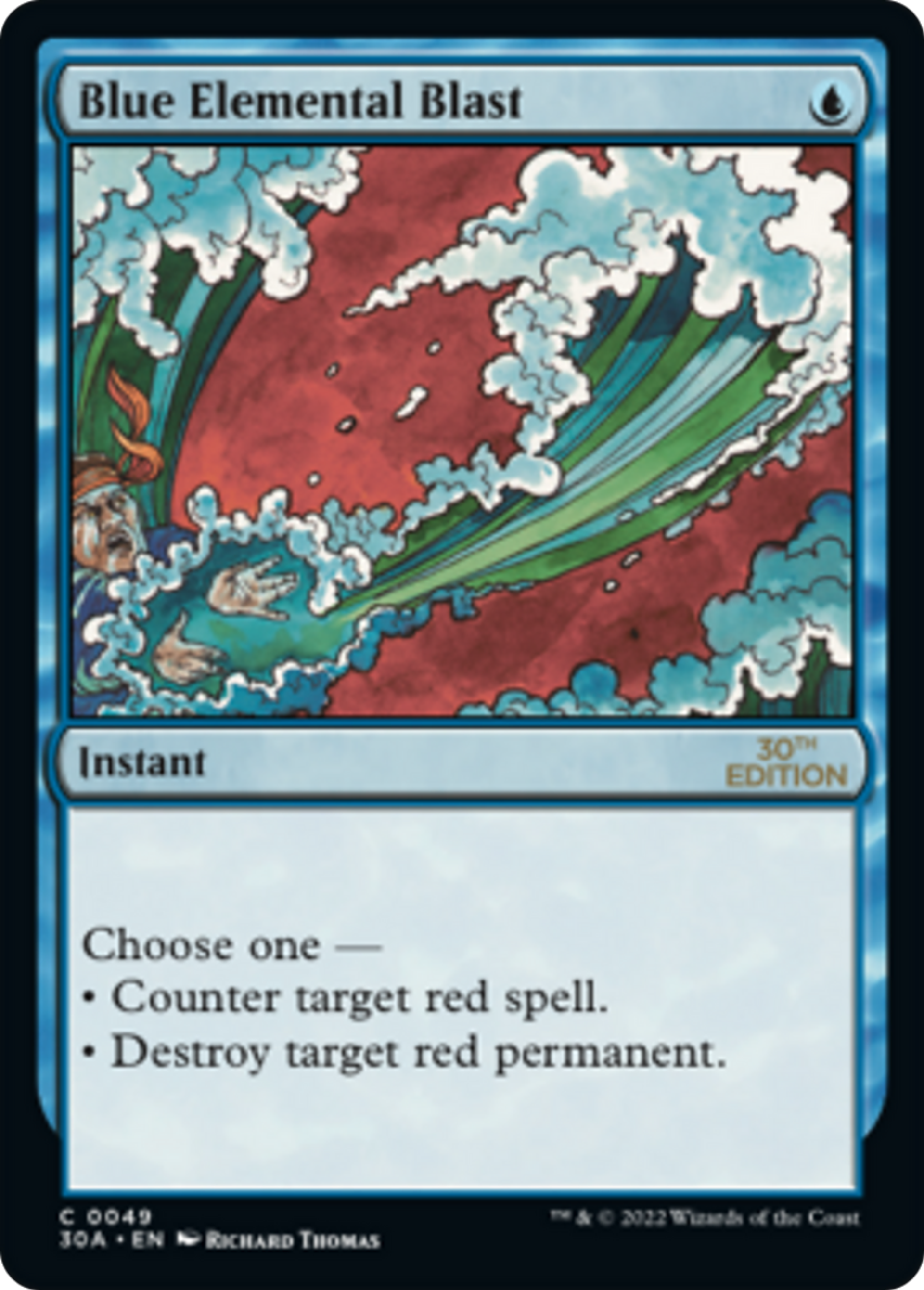 Salve élémentaire bleue — 30th Anniversary Edition — Magic: The Gathering
