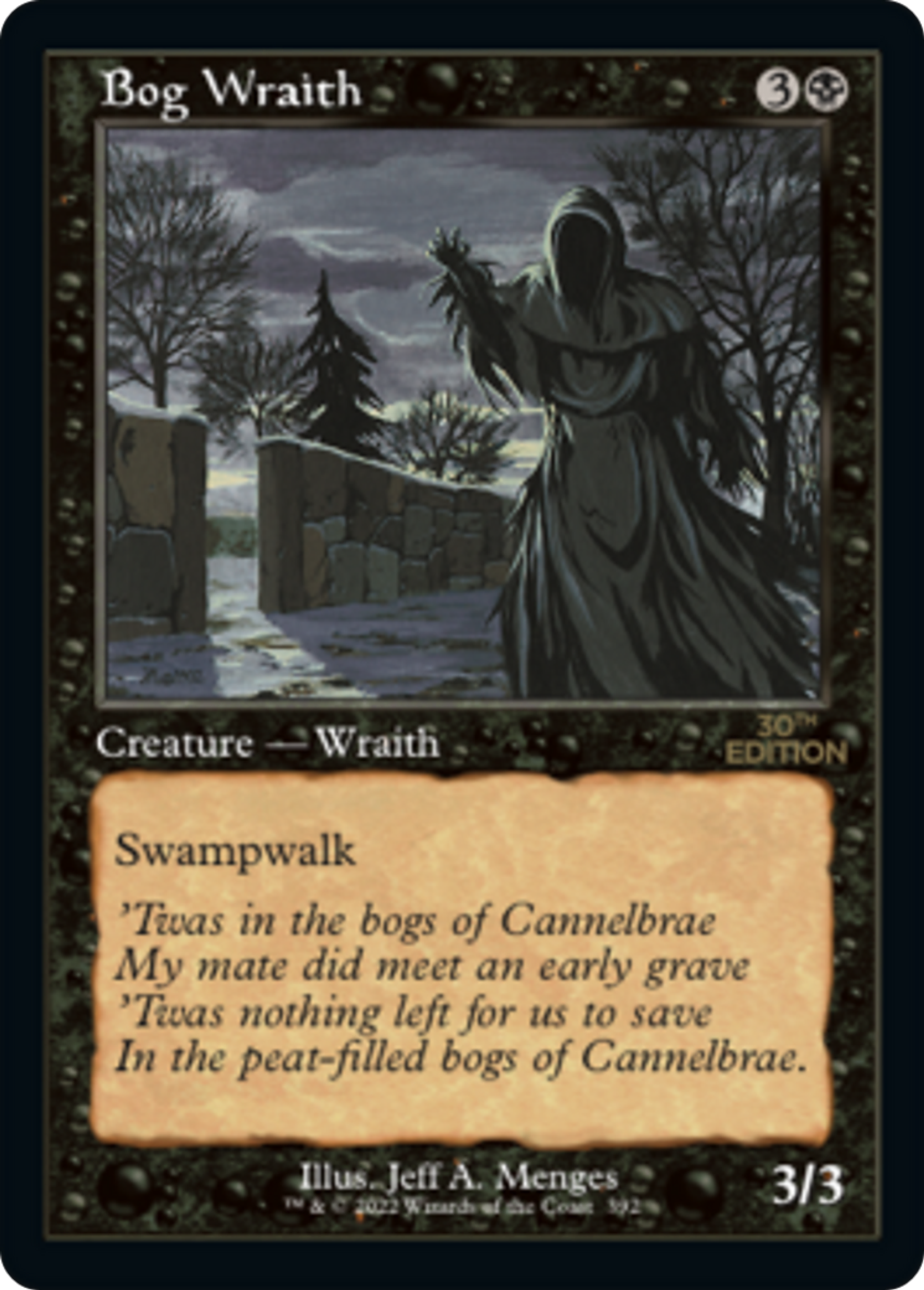 Bog Wraith — 30th Anniversary Edition — Magic: The Gathering
