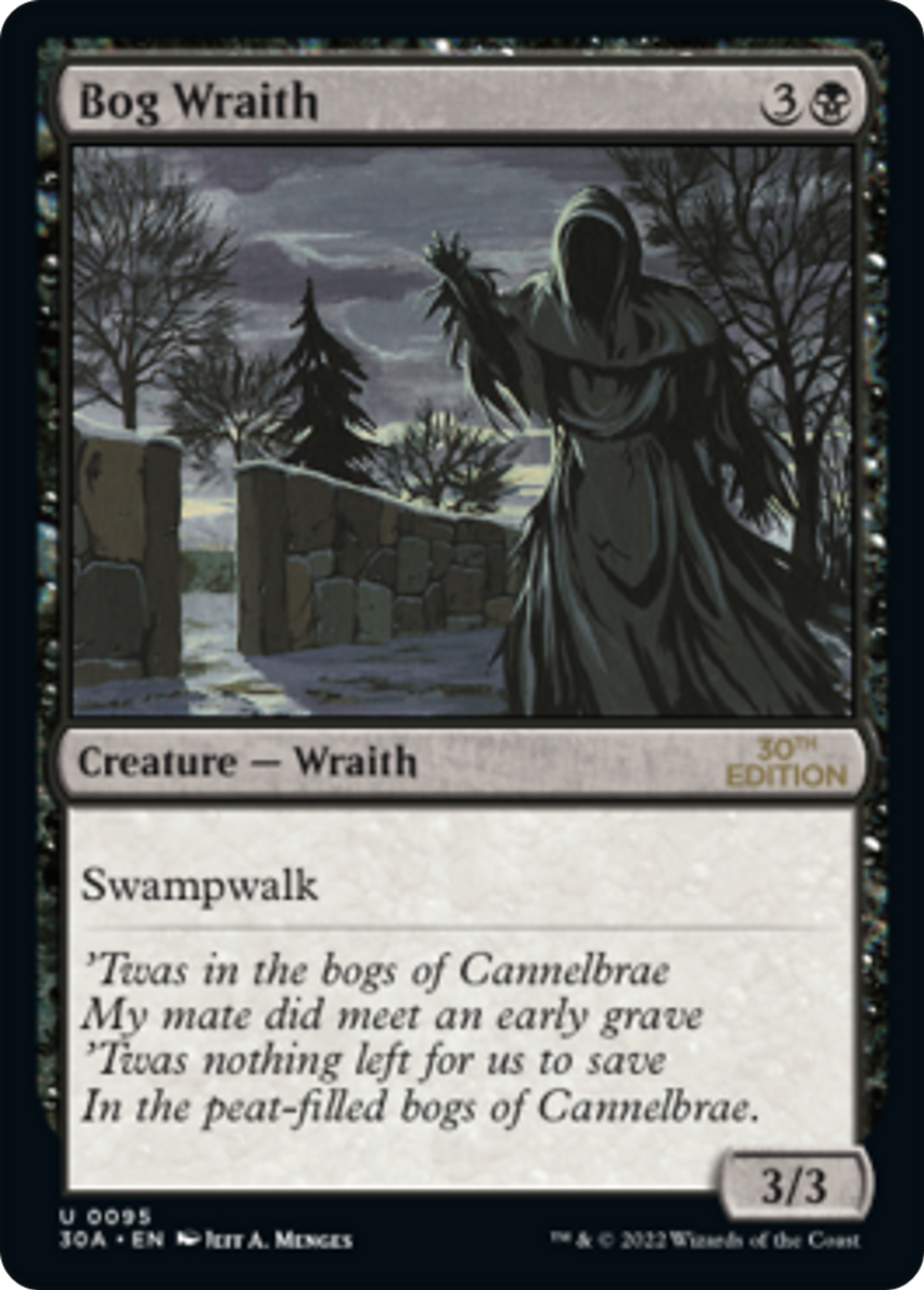 Bog Wraith — 30th Anniversary Edition — Magic: The Gathering