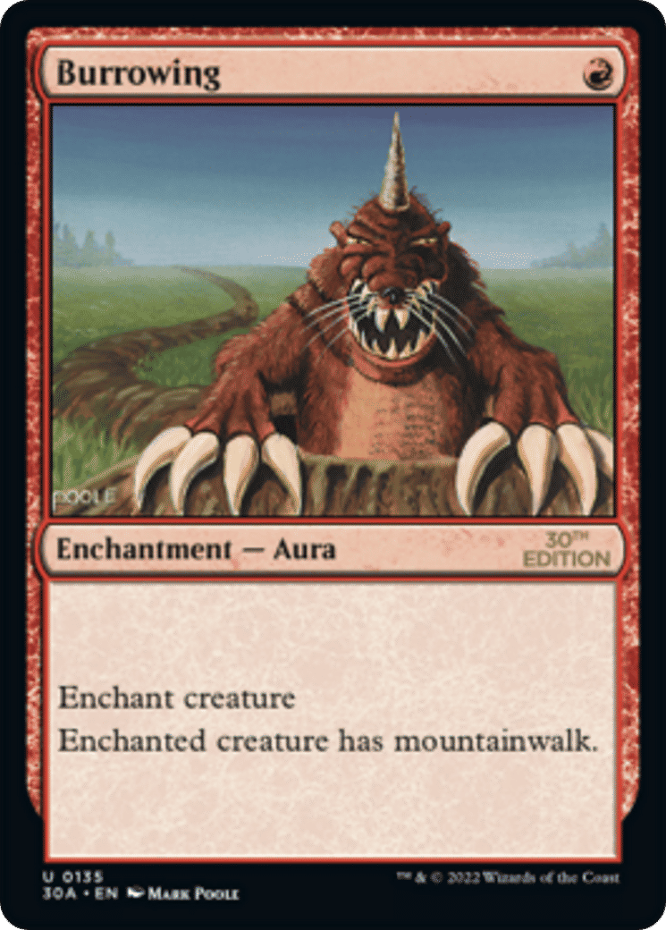 Burrowing — 30th Anniversary Edition — Magic: The Gathering
