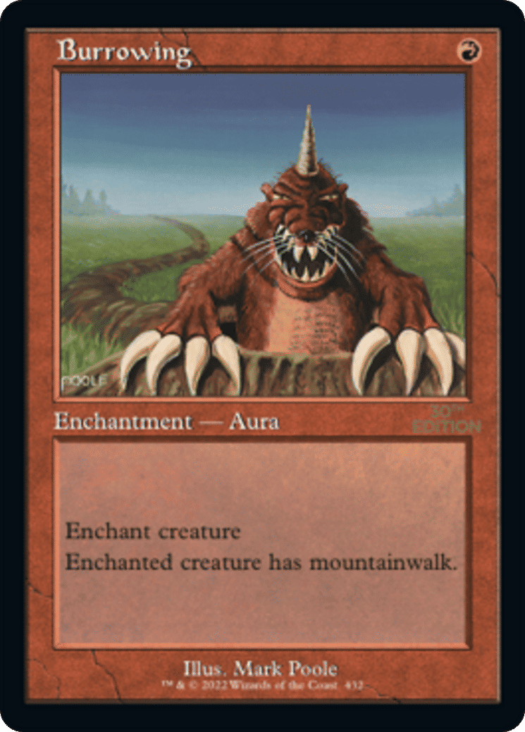 Burrowing — 30th Anniversary Edition — Magic: The Gathering