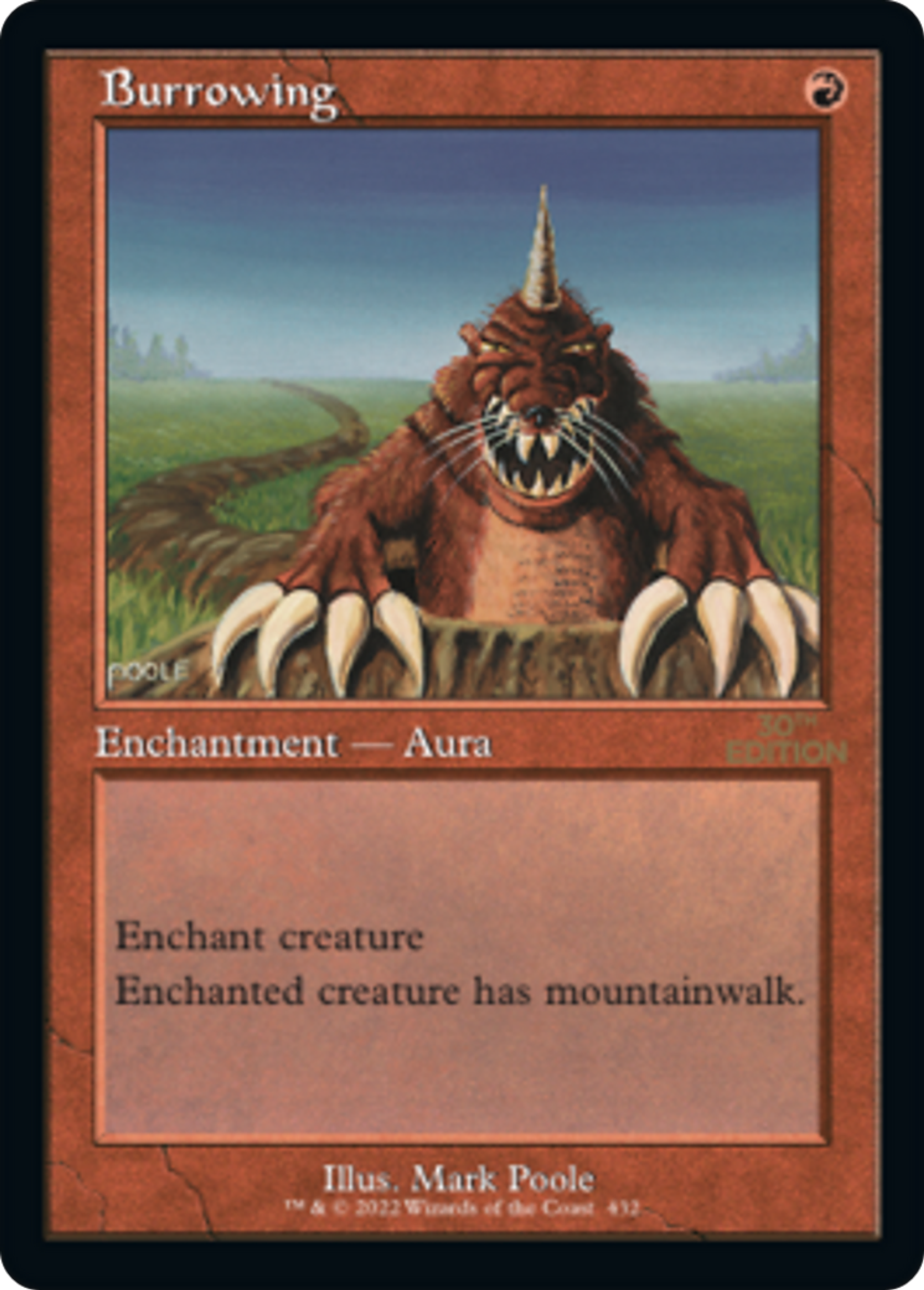 Burrowing — 30th Anniversary Edition — Magic: The Gathering