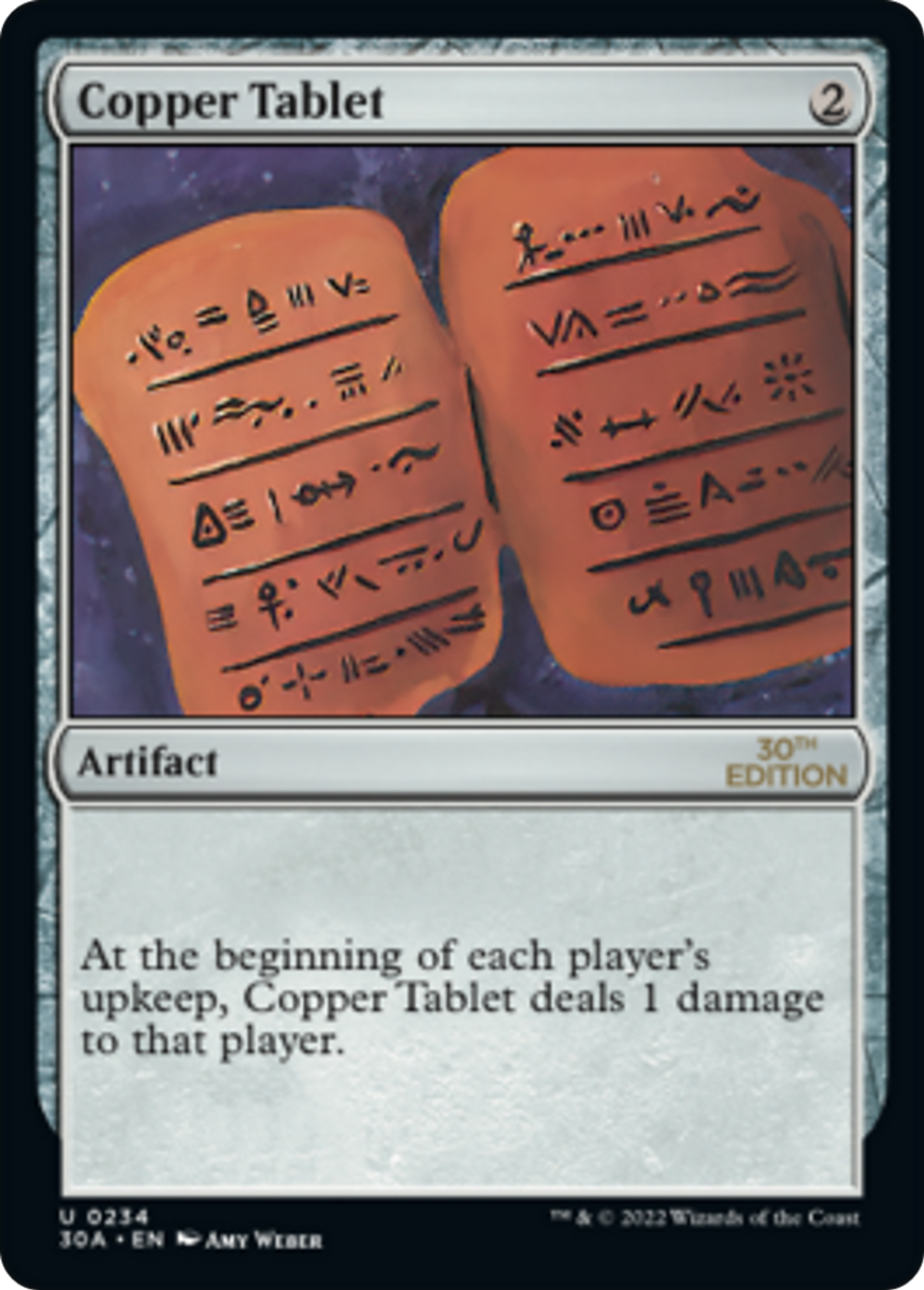Copper Tablet — 30th Anniversary Edition — Magic: The Gathering
