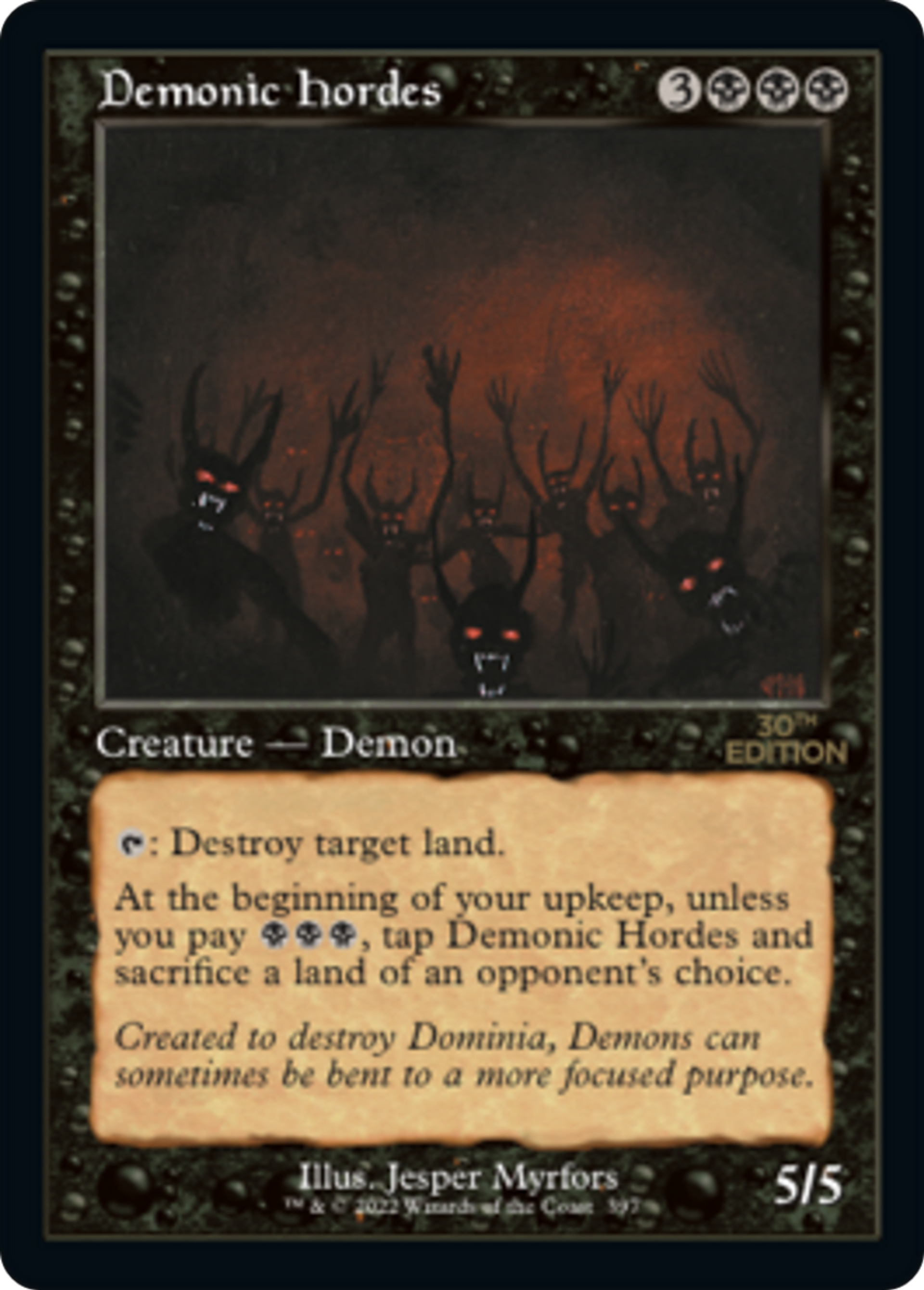 Demonic Hordes — 30th Anniversary Edition — Magic: The Gathering