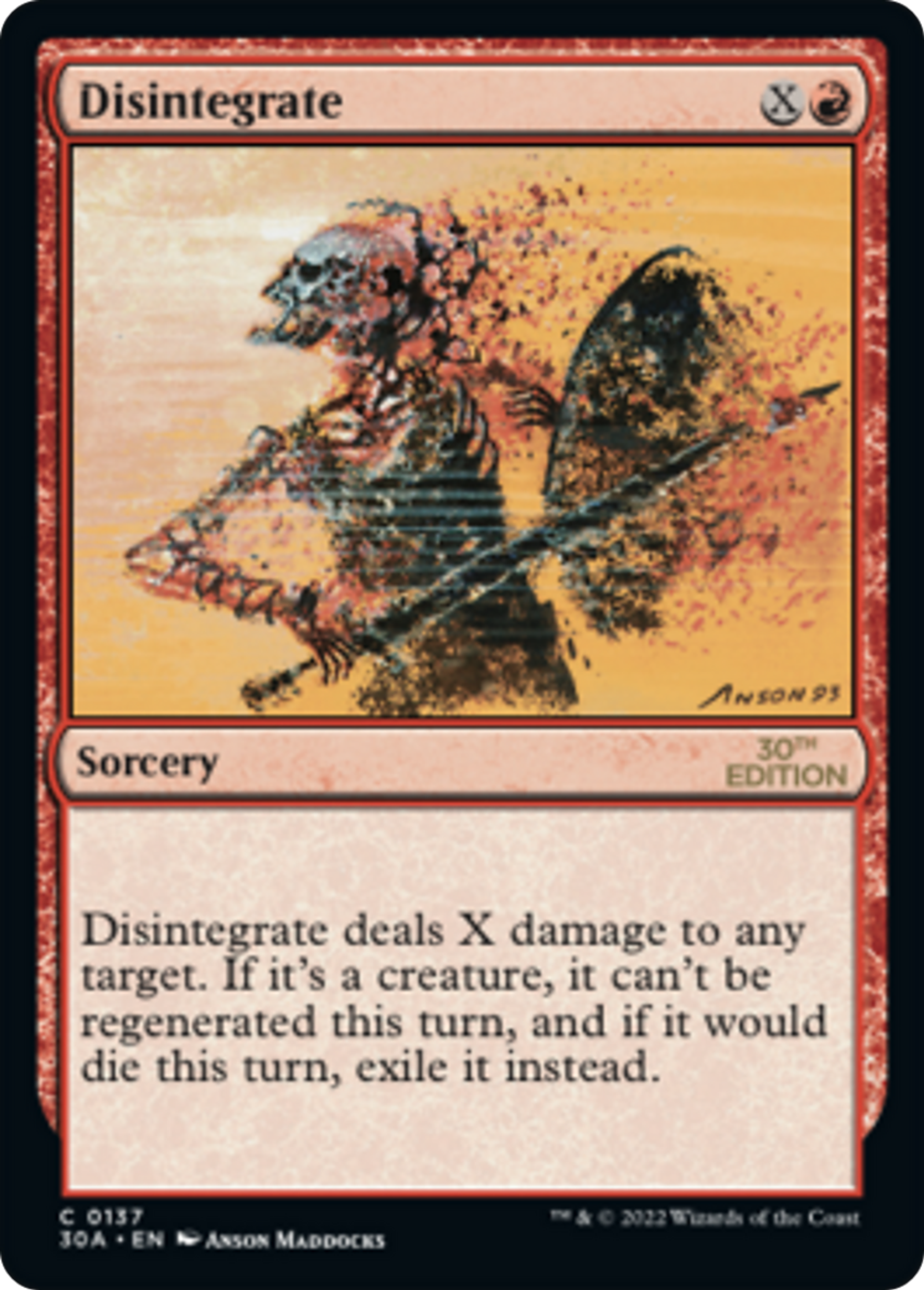 Disintegrate — 30th Anniversary Edition — Magic: The Gathering