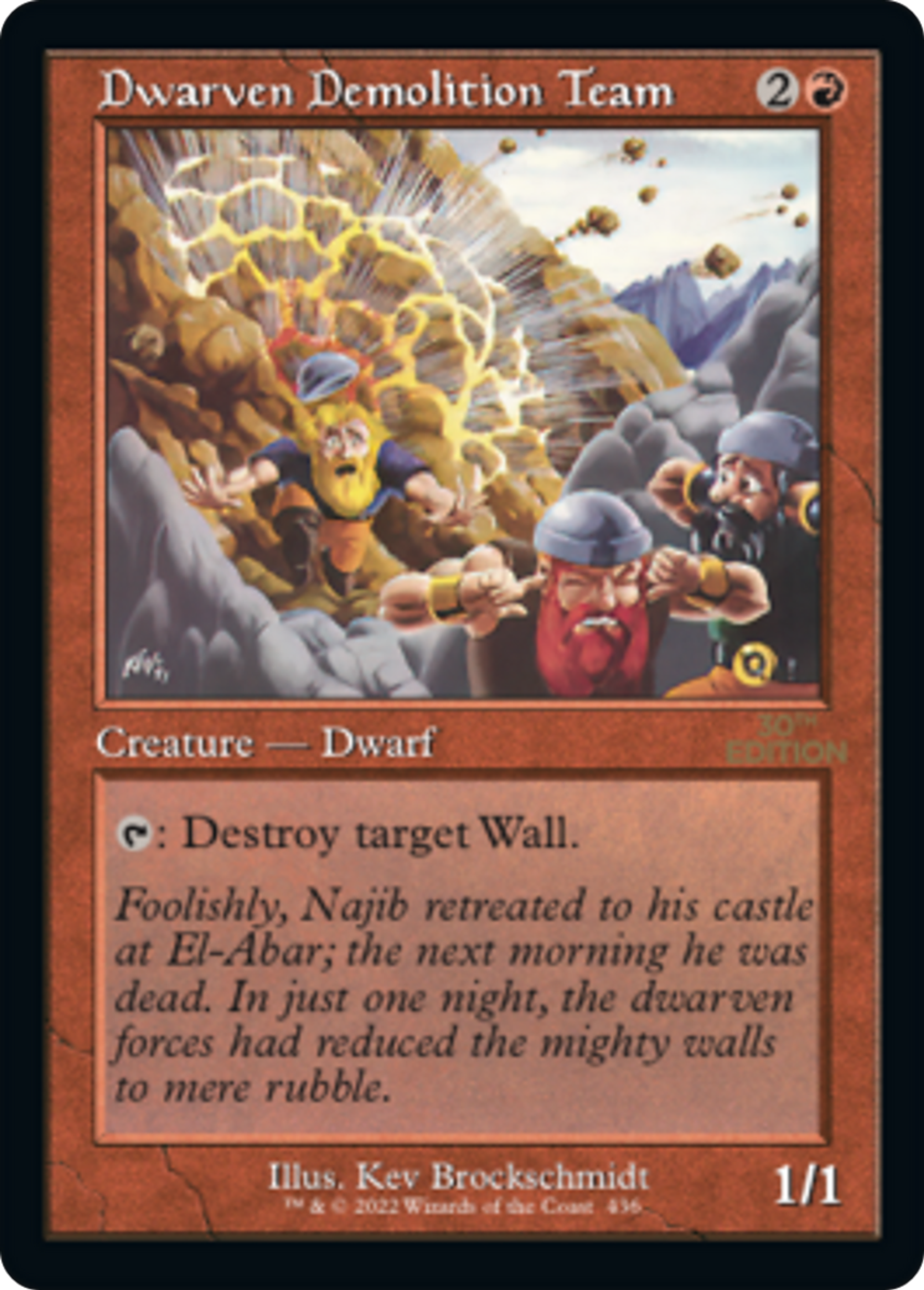 Dwarven Demolition Team — 30th Anniversary Edition — Magic: The Gathering