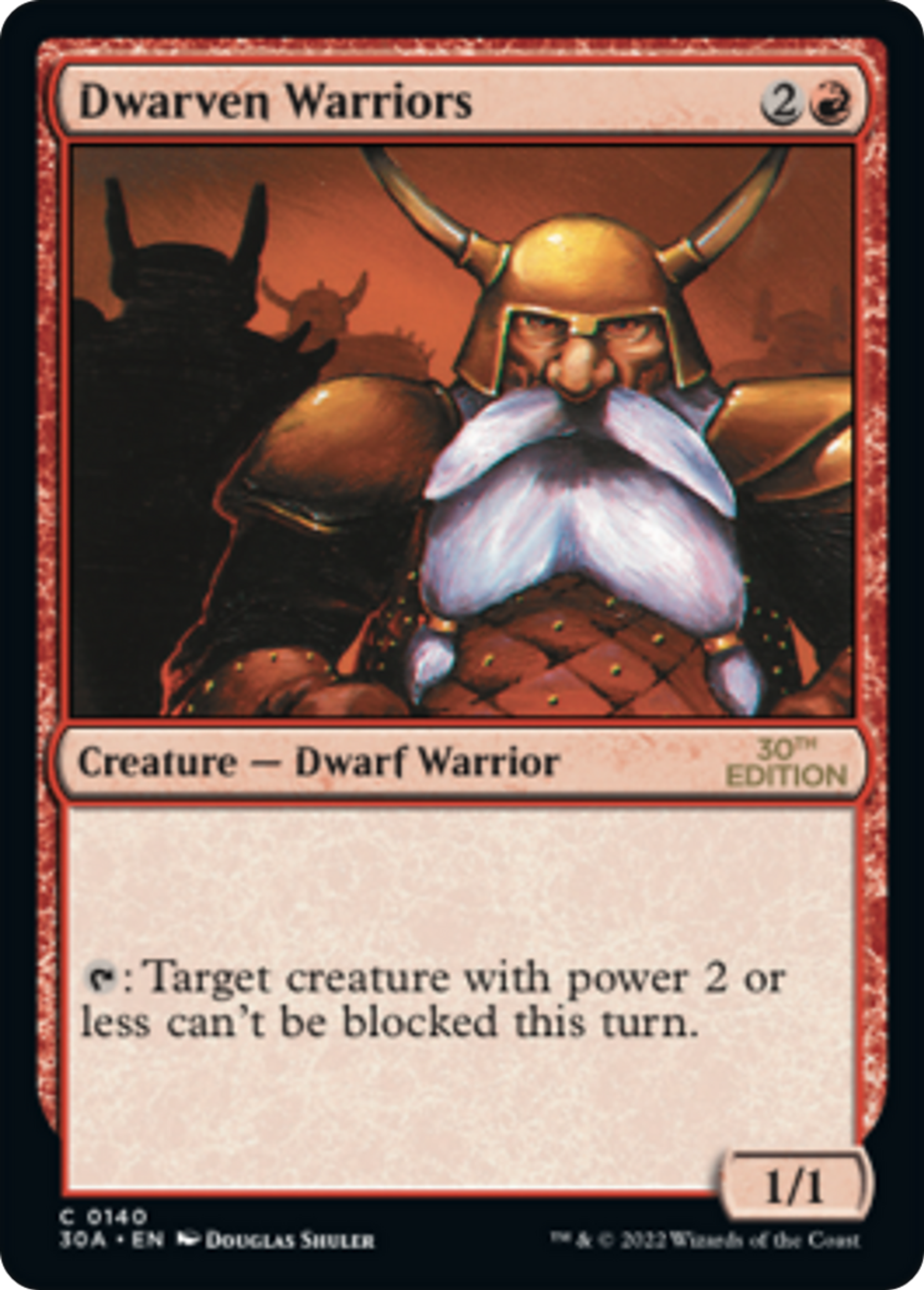 Dwarven Warriors — 30th Anniversary Edition — Magic: The Gathering