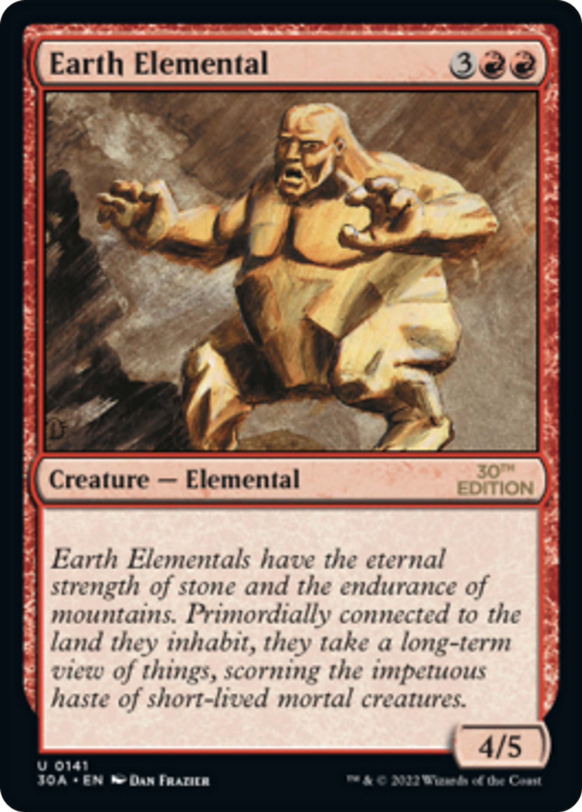Earth Elemental — 30th Anniversary Edition — Magic: The Gathering