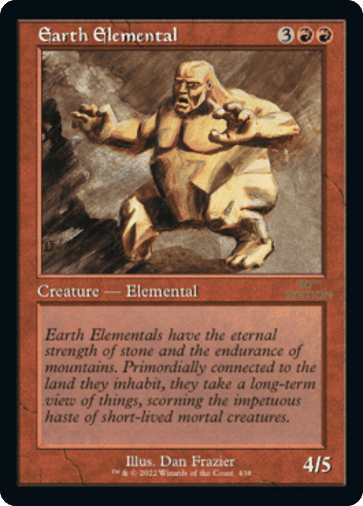 Earth Elemental — 30th Anniversary Edition — Magic: The Gathering