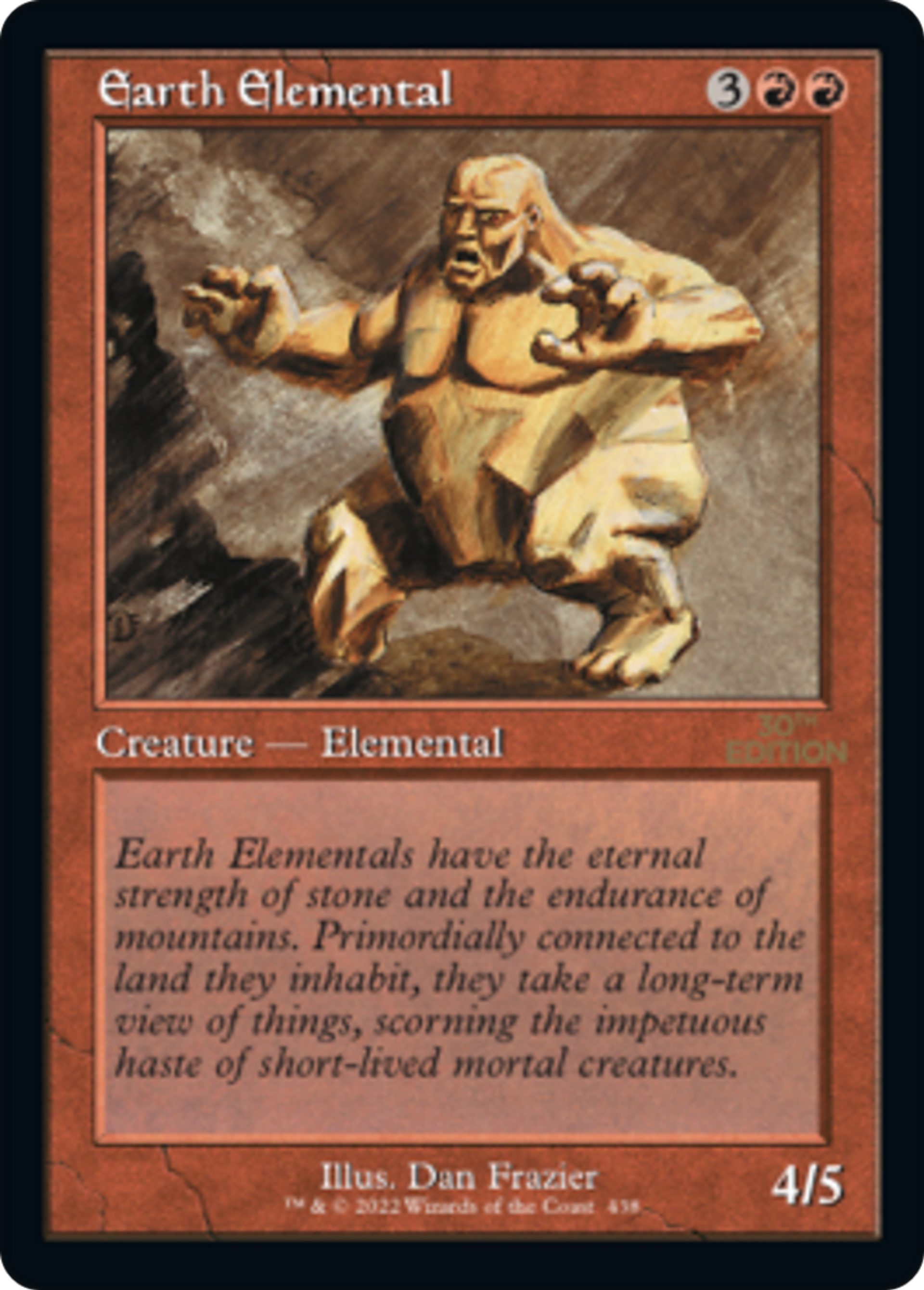 Earth Elemental — 30th Anniversary Edition — Magic: The Gathering