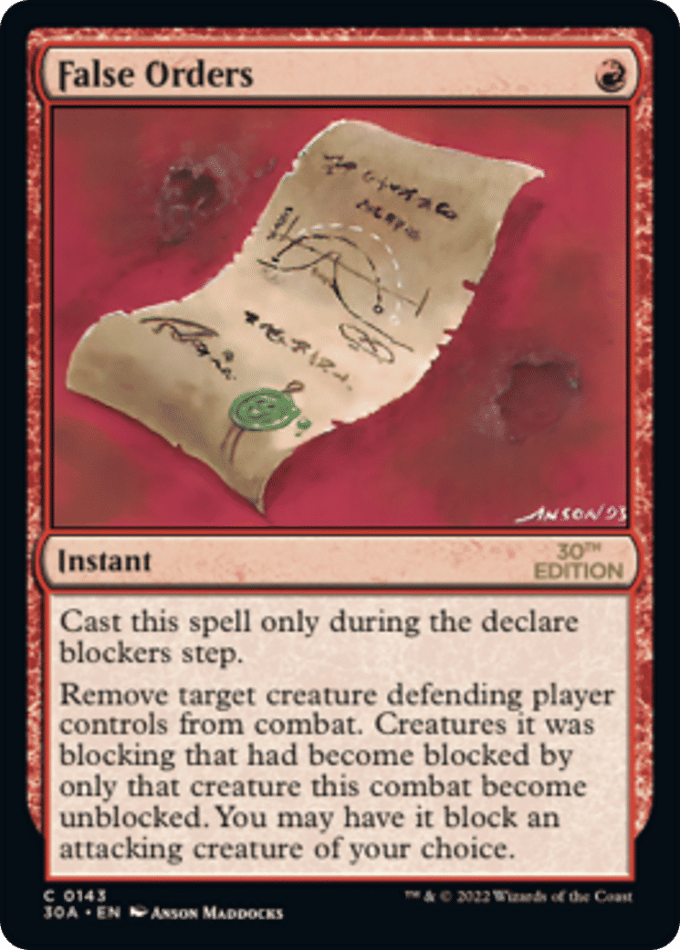 False Orders — 30th Anniversary Edition — Magic: The Gathering